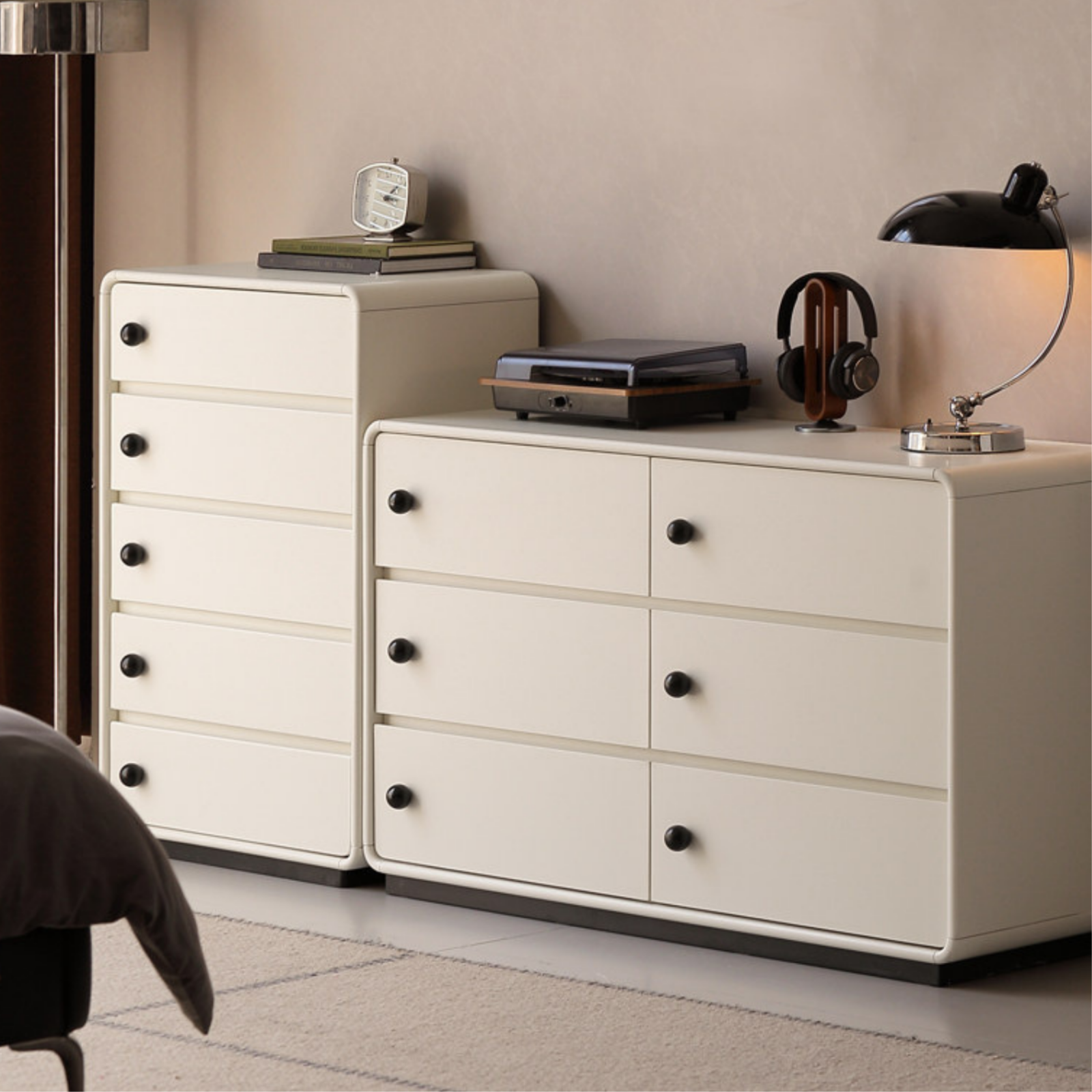 Solid Rubberwood Modern Drawer Chest