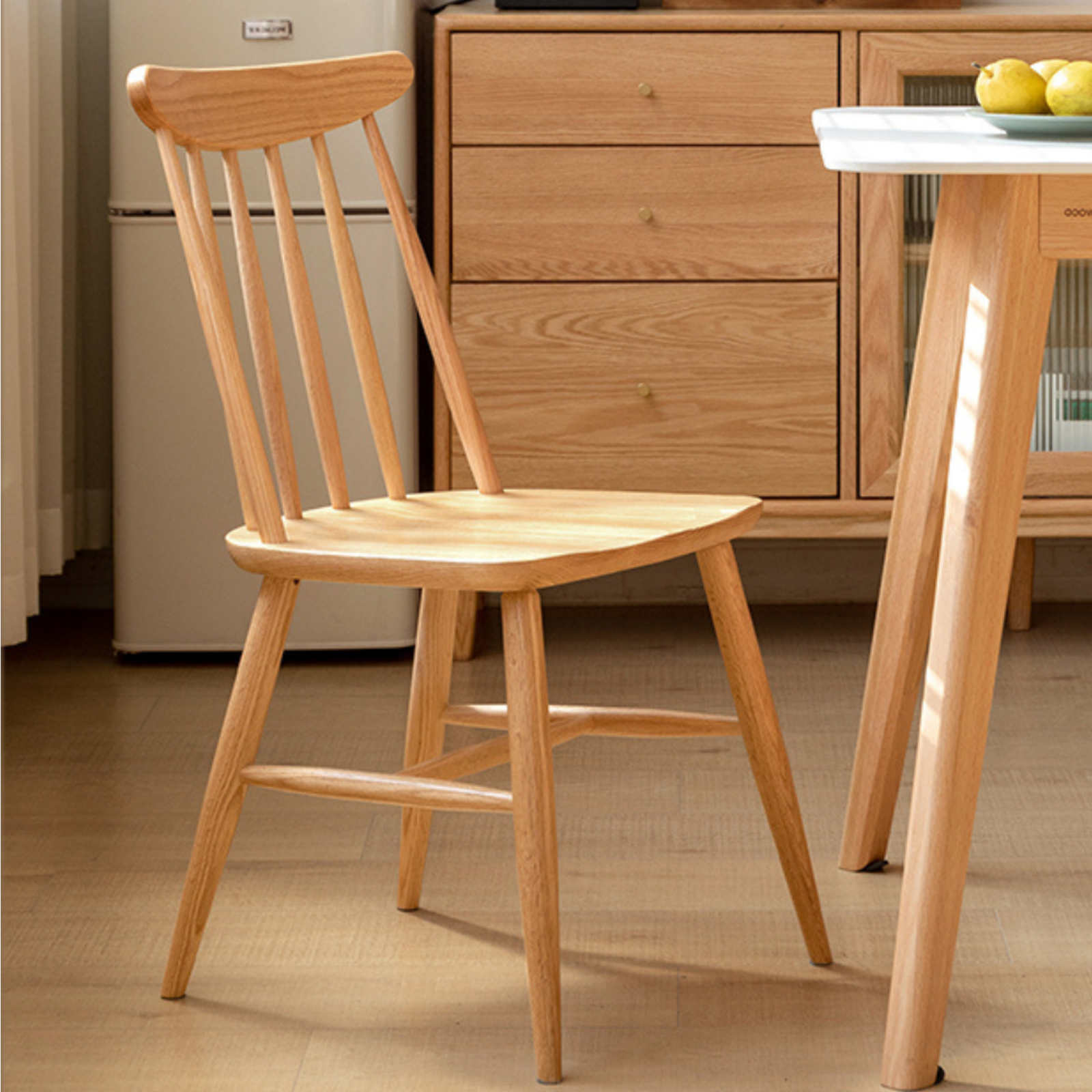 Set 4 pcs Black Walnut, Ash,White Ash, Oak, Cherry, Beech Solid Wood Windsor Chair