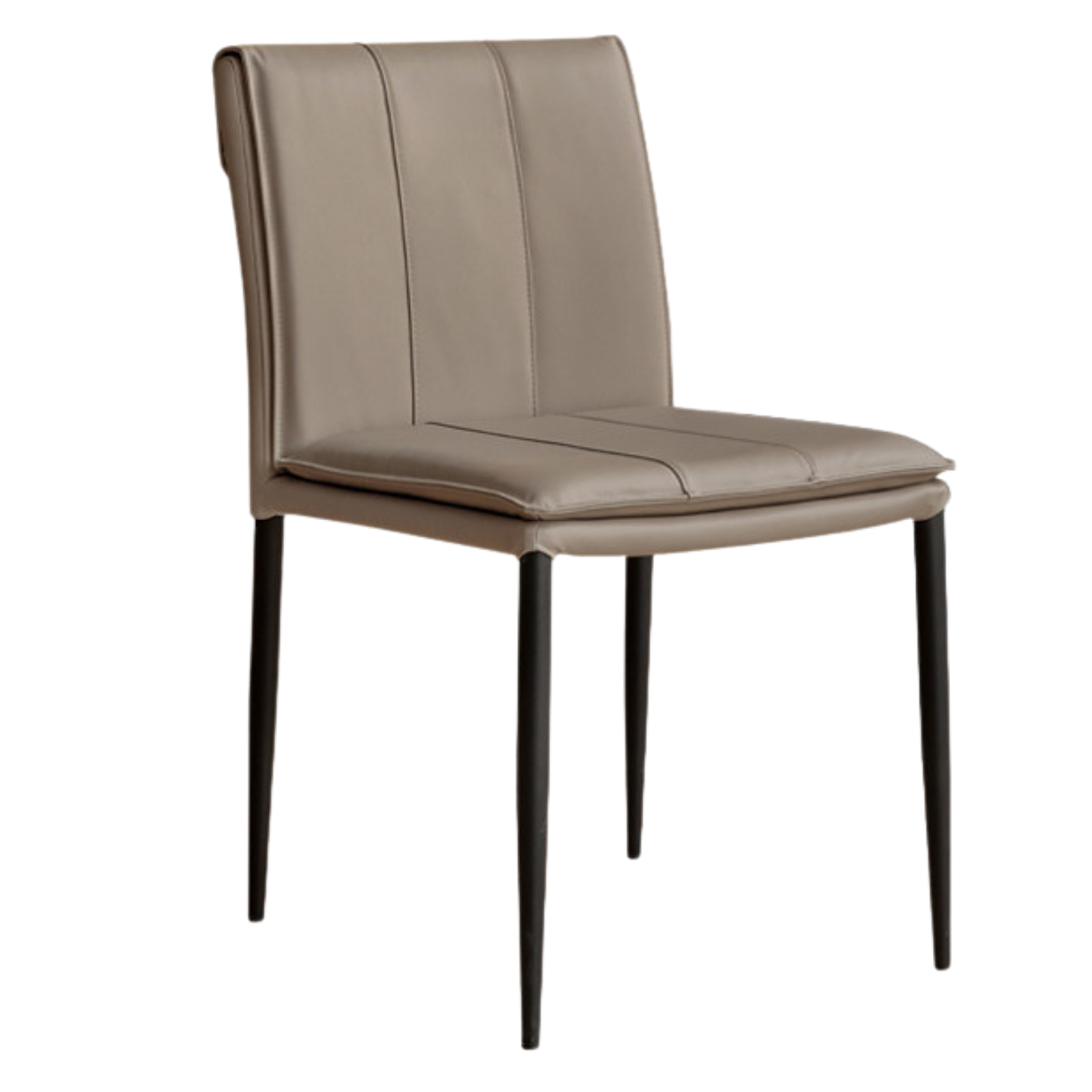 Set Pcs 4 Organic leather Iron Light Luxury Soft Backrest Chair