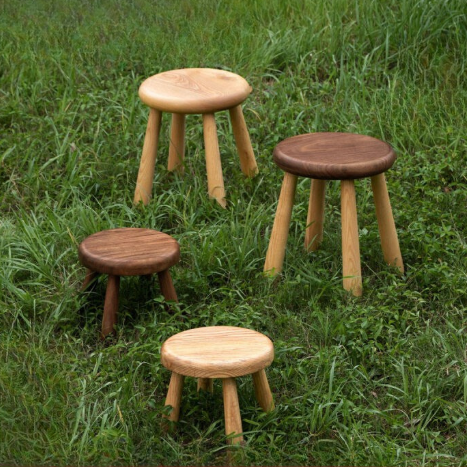 South American Walnut, Black Walnut, Ash Solid Wood Side Chair Small Stool