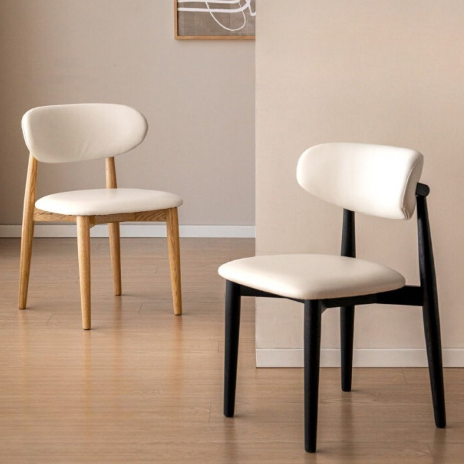 Set 4 pcs Ash, Oak Solid Wood Modern Soft Dining Chair