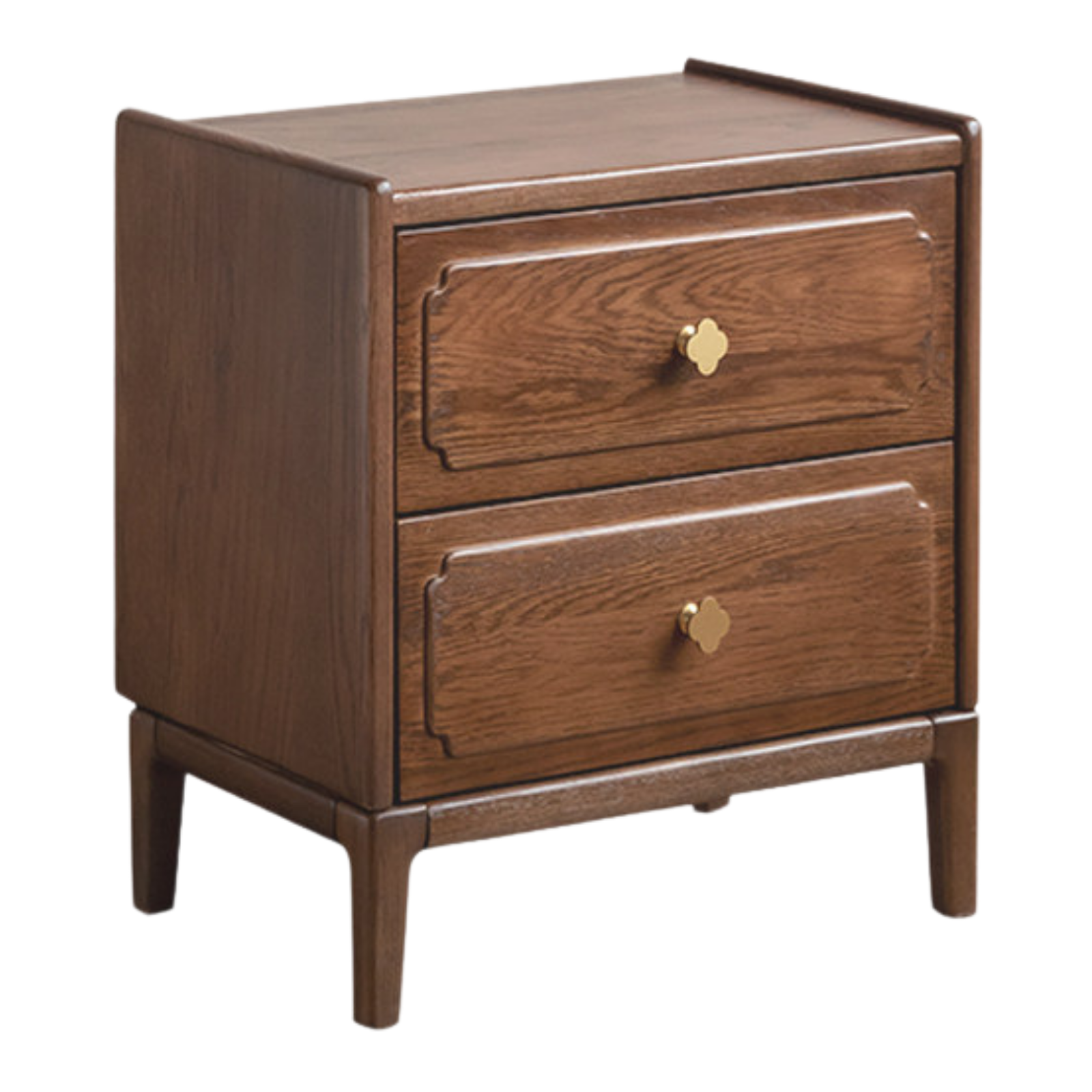 Black Walnut, Oak Solid Wood Nightstand