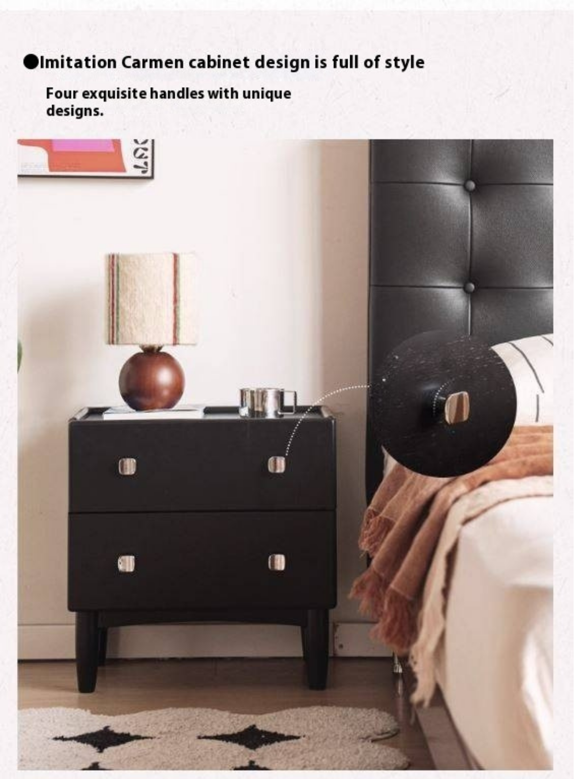 Solid RubberWood Classic Nightstand.