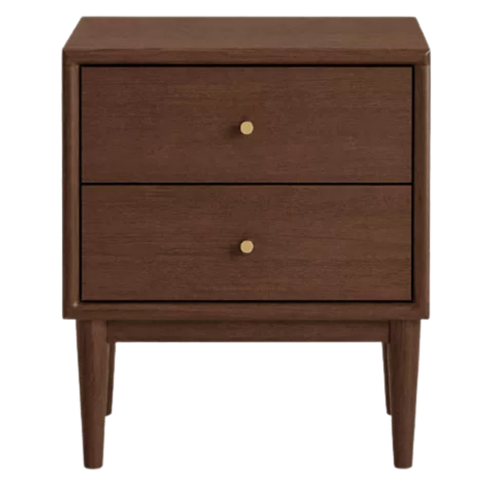 Black Walnut Solid Wood, Solid Longan Hardwood Nightstand.