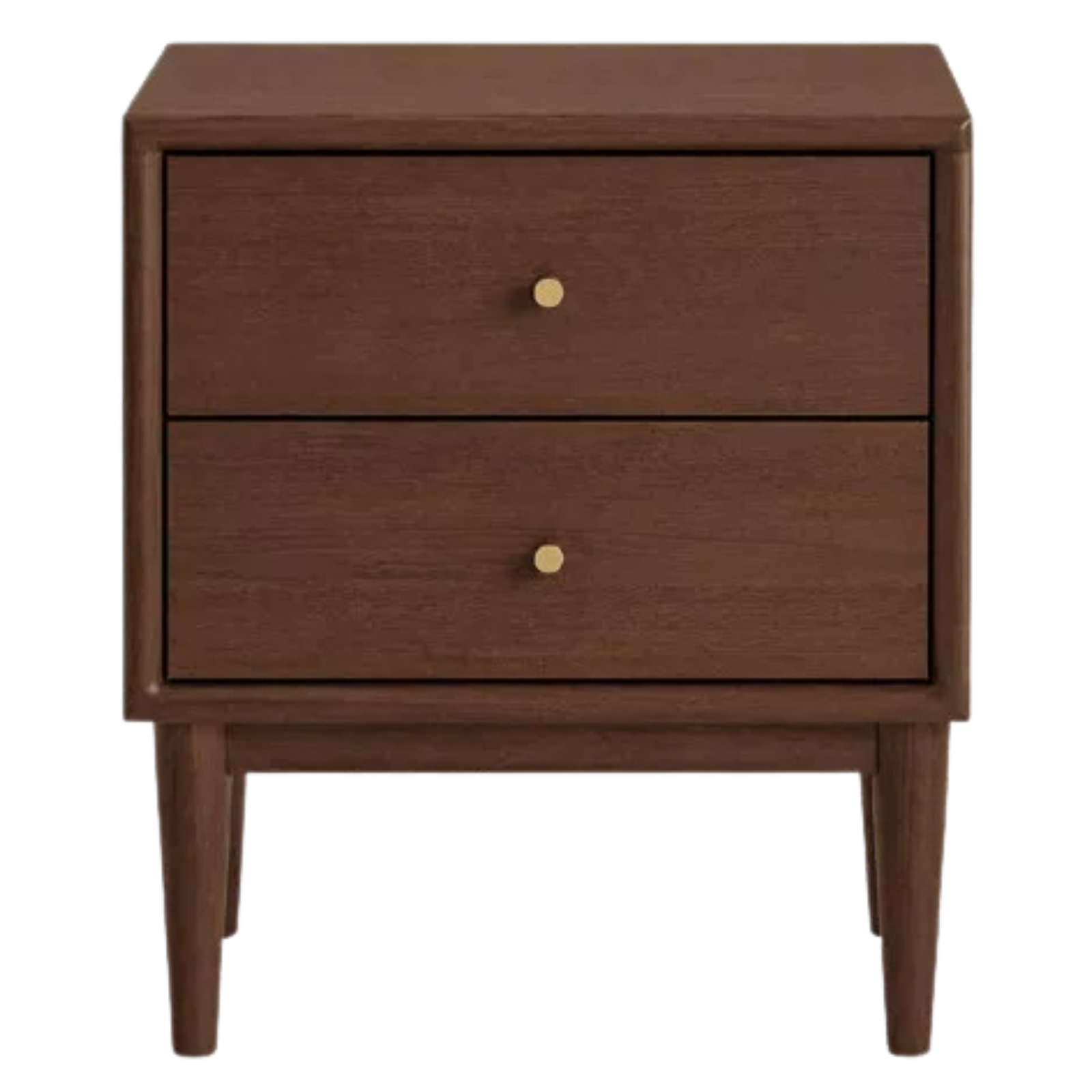Black Walnut Solid Wood, Solid Longan Hardwood Nightstand.