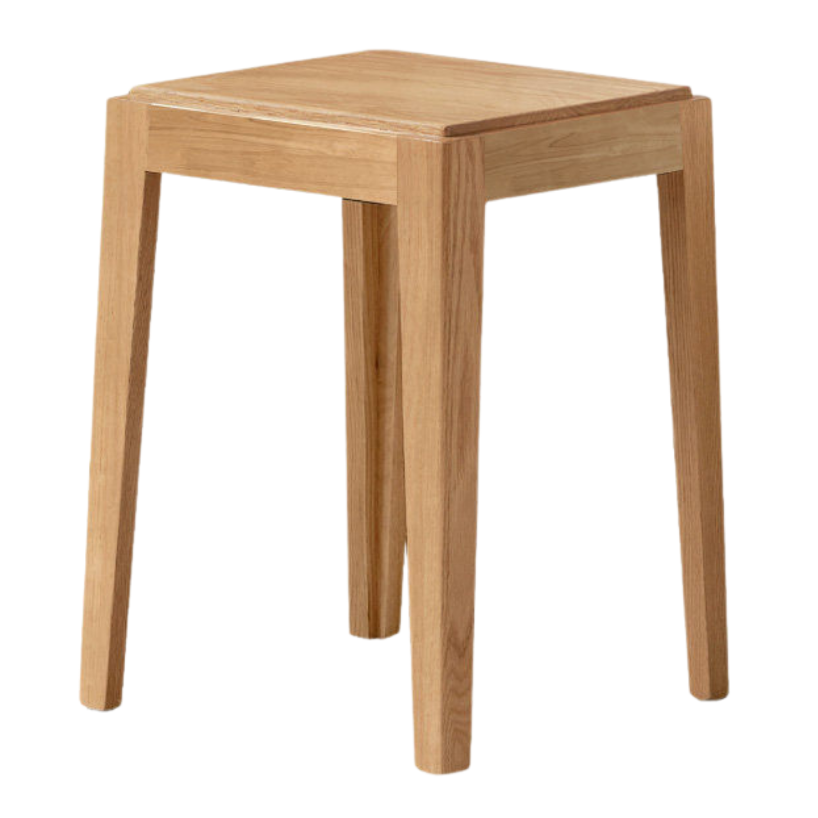 2pcs - Beech, Oak, Ash, Cherry Solid Wood, Solid RubberWood Foldable Nordic Square Stool