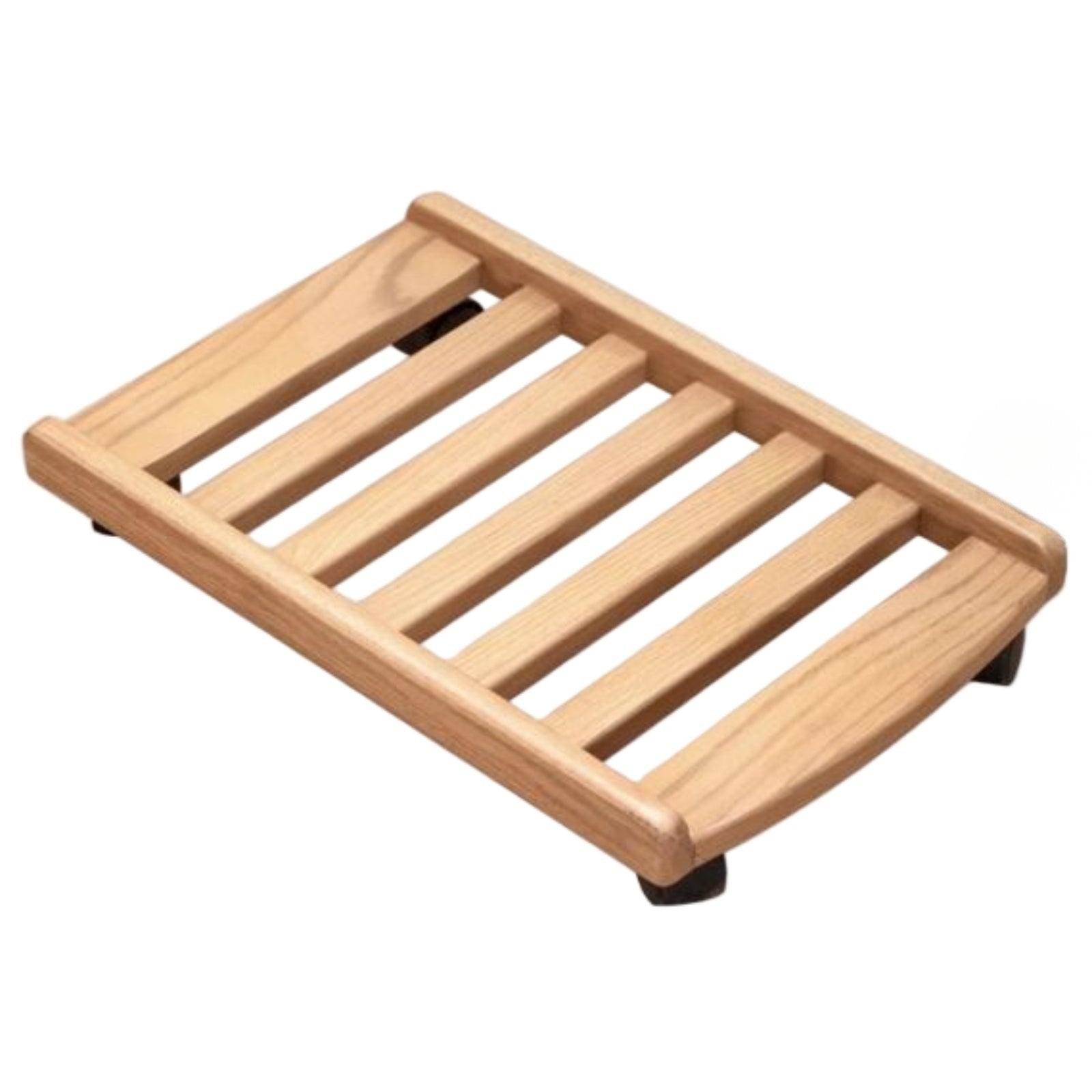 Solid RubberWood, Oak Solid Wood Mobile Computer Host Base Tray