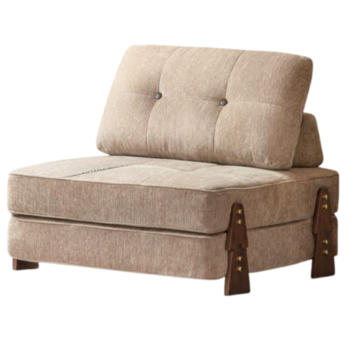 4-in-1 Convertible Ottoman Sofa Bed with Tufted Cushion