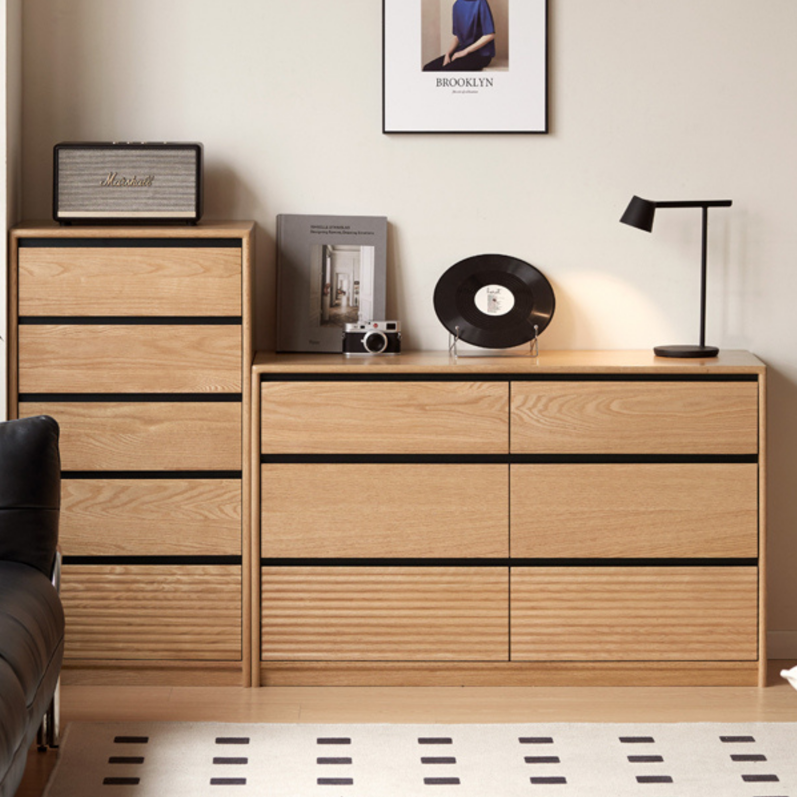Oak Solid Wood Modern Minimalist Chest of Drawers