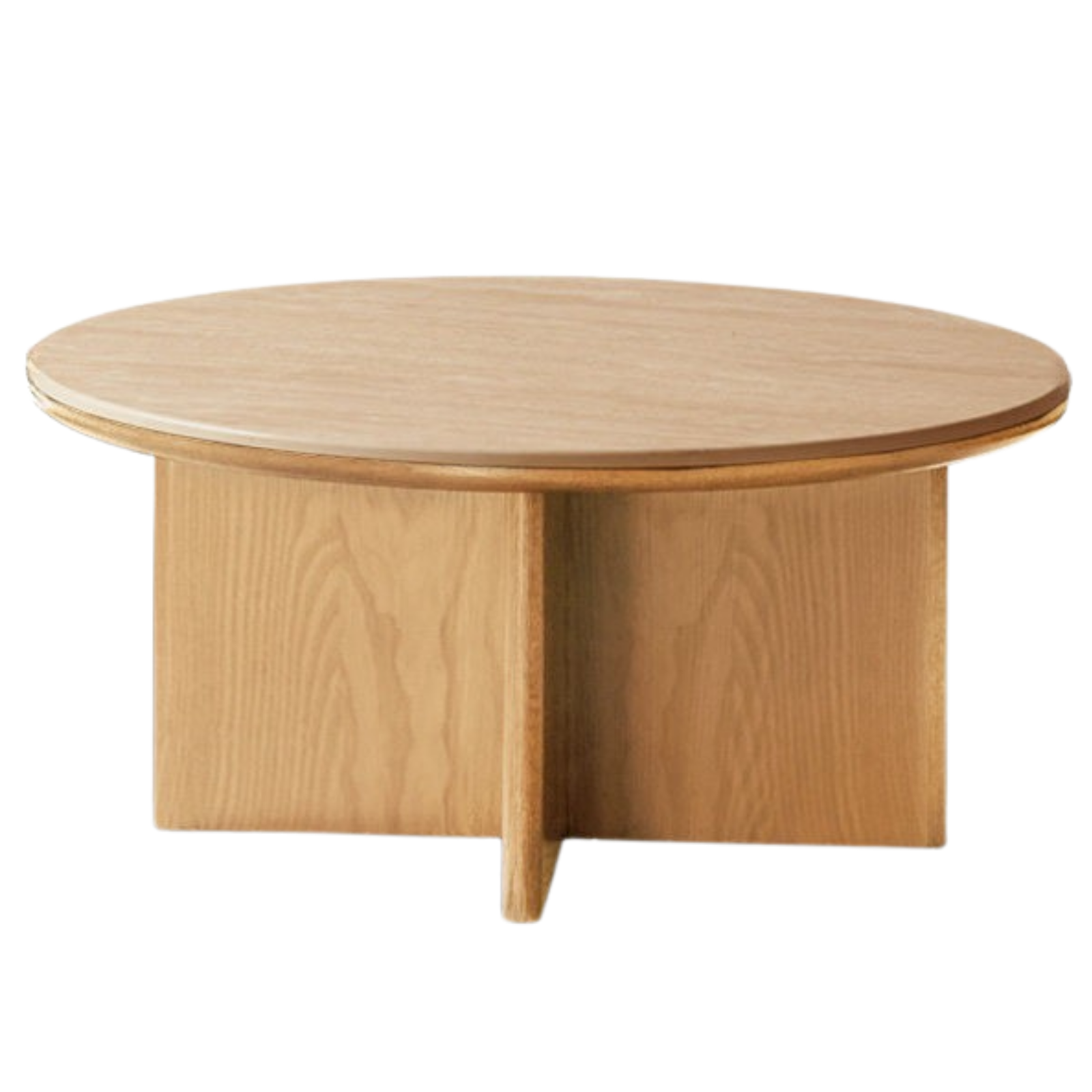 Oak, Black Walnut, Ash Solid Wood Italian Light Luxury Style Slab Round Table