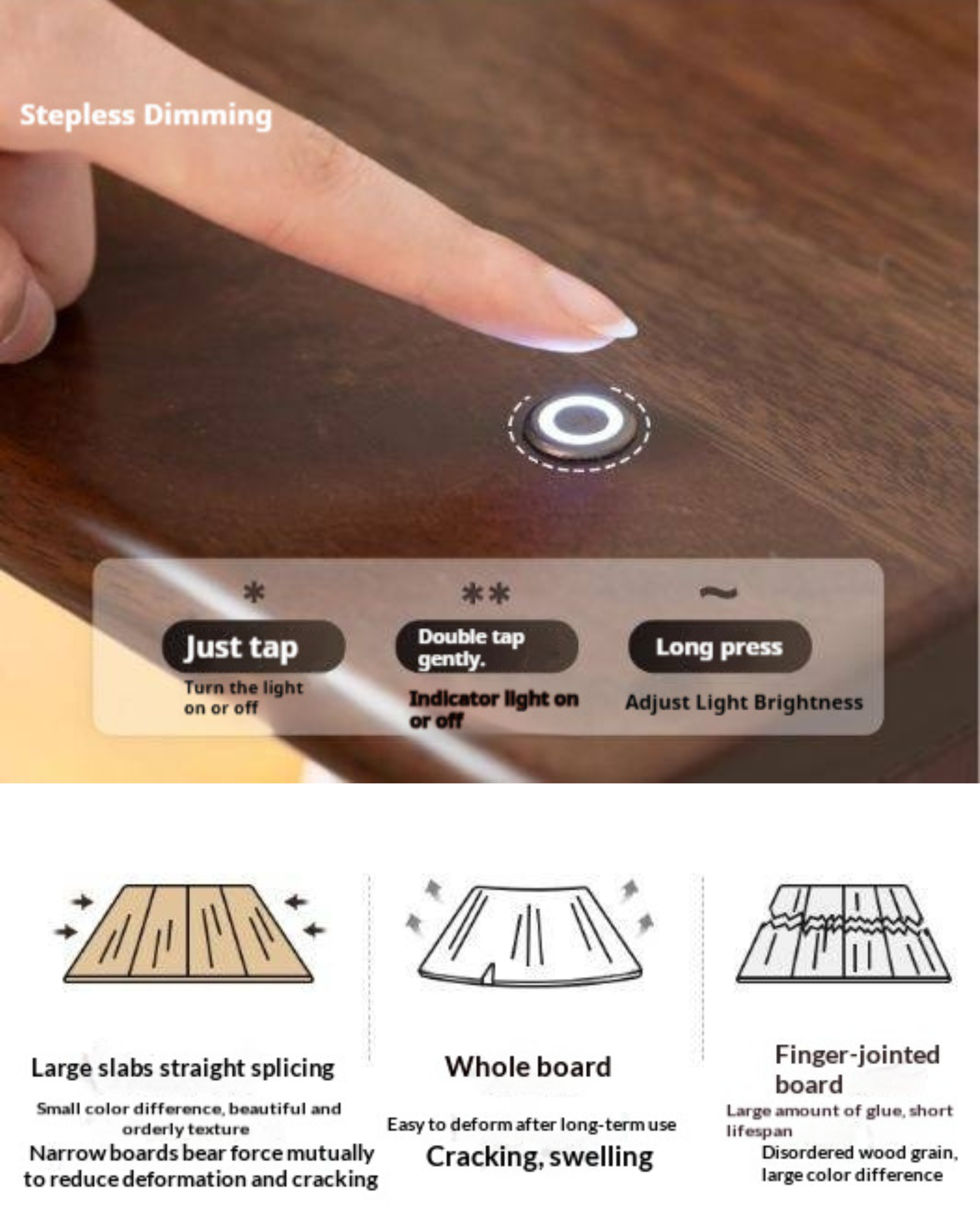 Red Zebrawood Solid Wood Modern Side Cabinet.