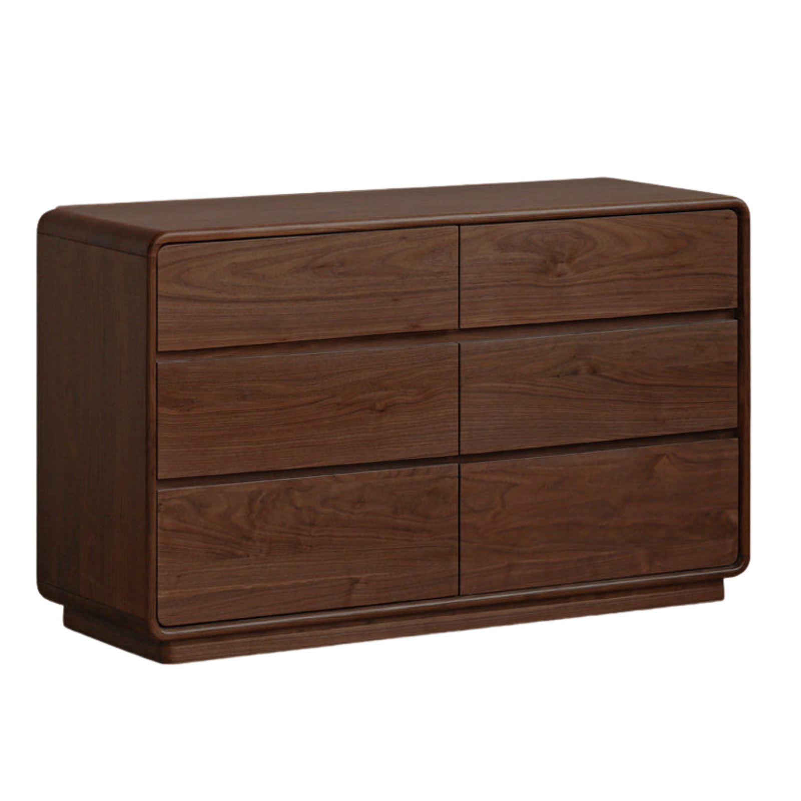 Black Walnut Solid Wood, Solid Longan Hardwood Storage Cabinet Chest of Drawers