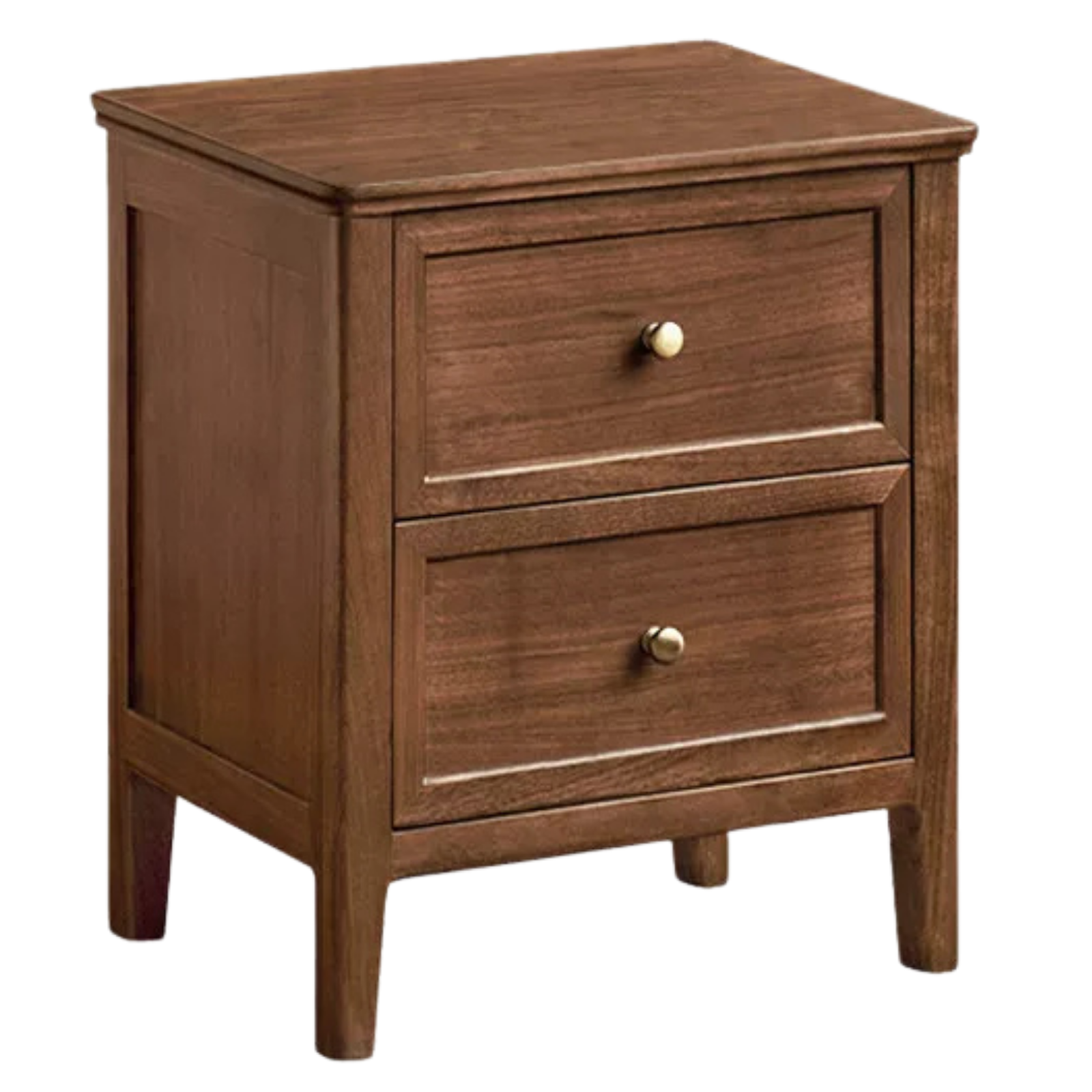 Black Walnut Solid Wood Nightstand.