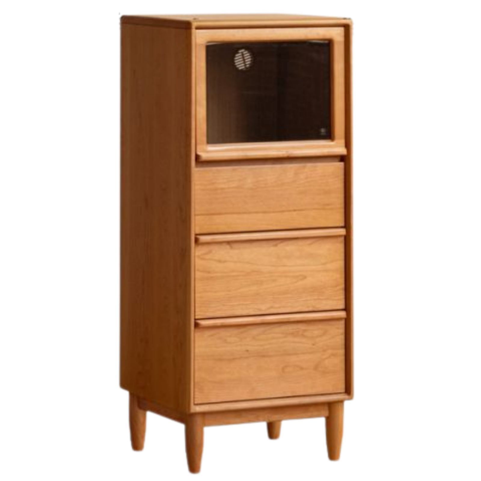 Cherry Solid Wood Mid-range Style Side Cabinet.