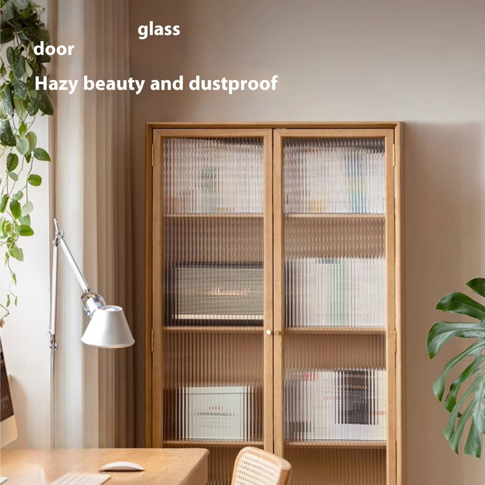 Ash Solid Wood Side Modern Style Bookcase