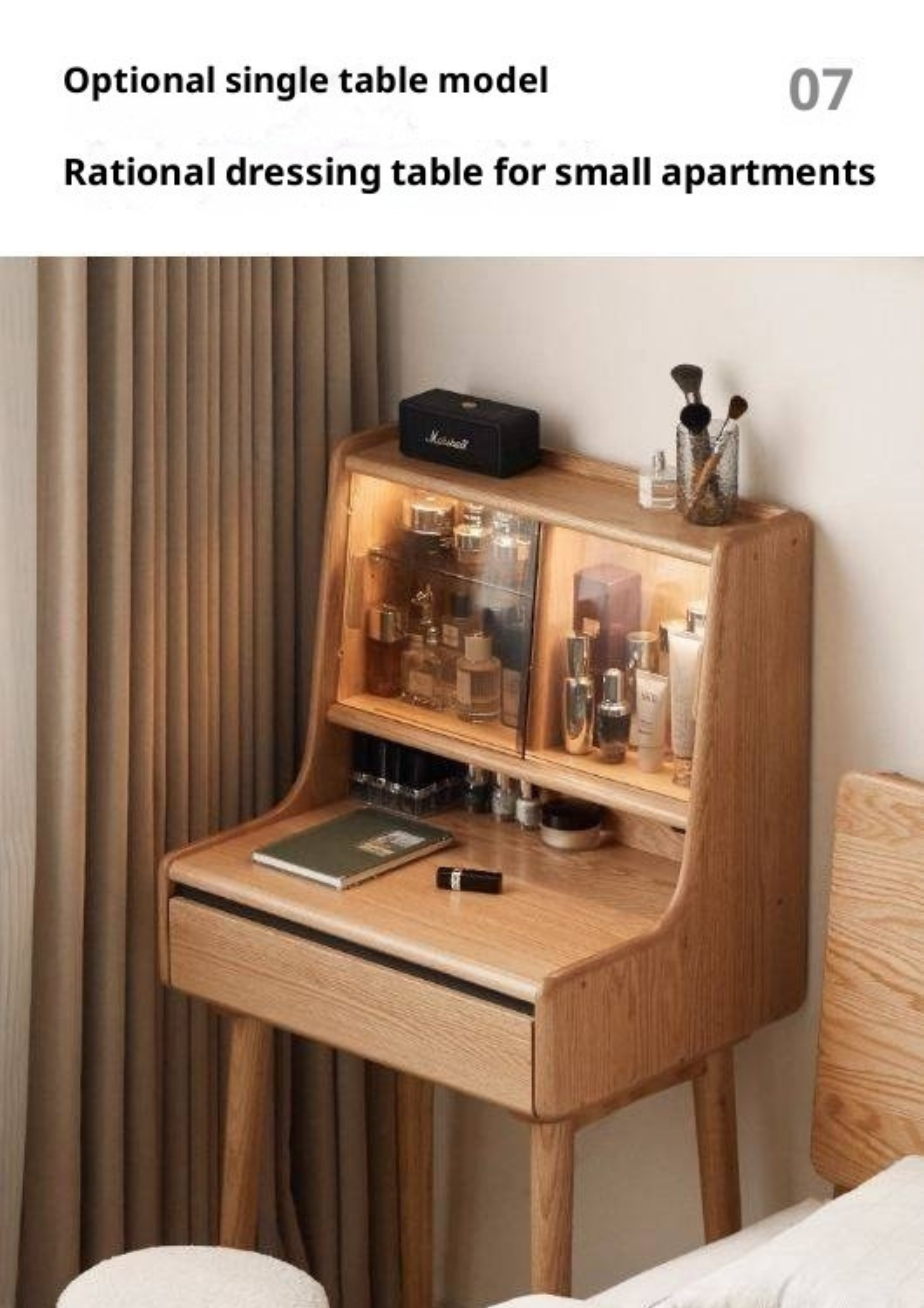 Ash Solid Wood Modern Dressing Table