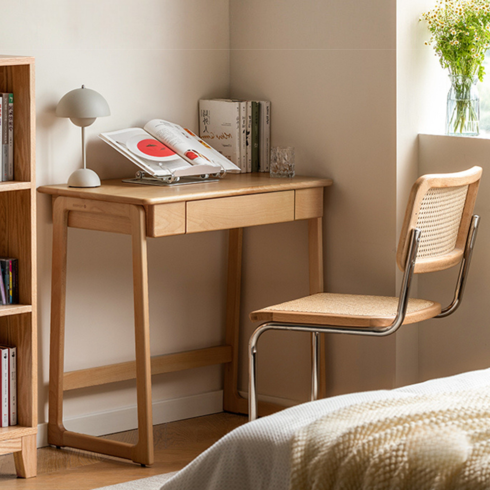 Beech Solid Wood Small Narrow Desk