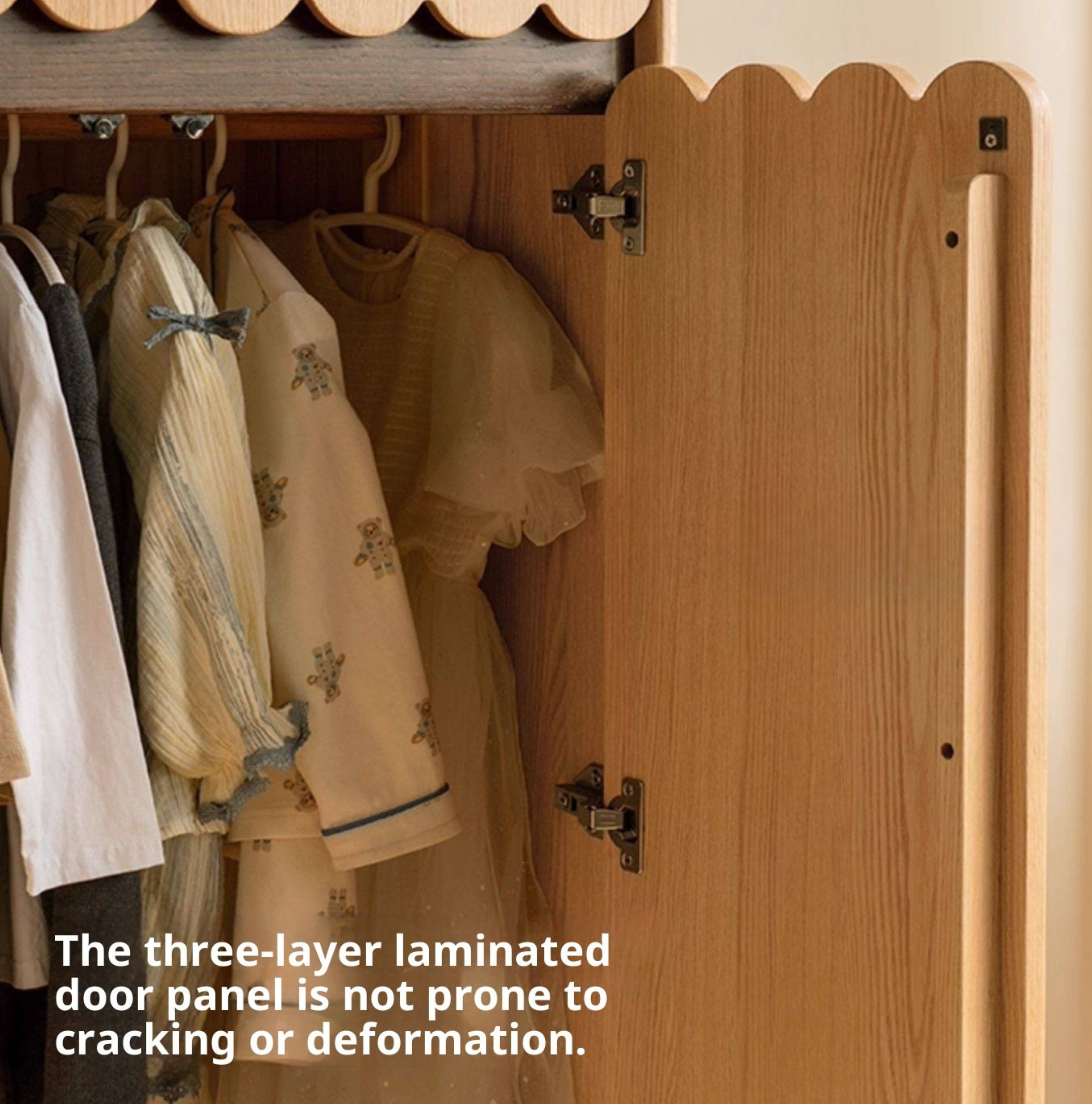 Oak Solid Wood Original Wood Style Children's Wardrobe