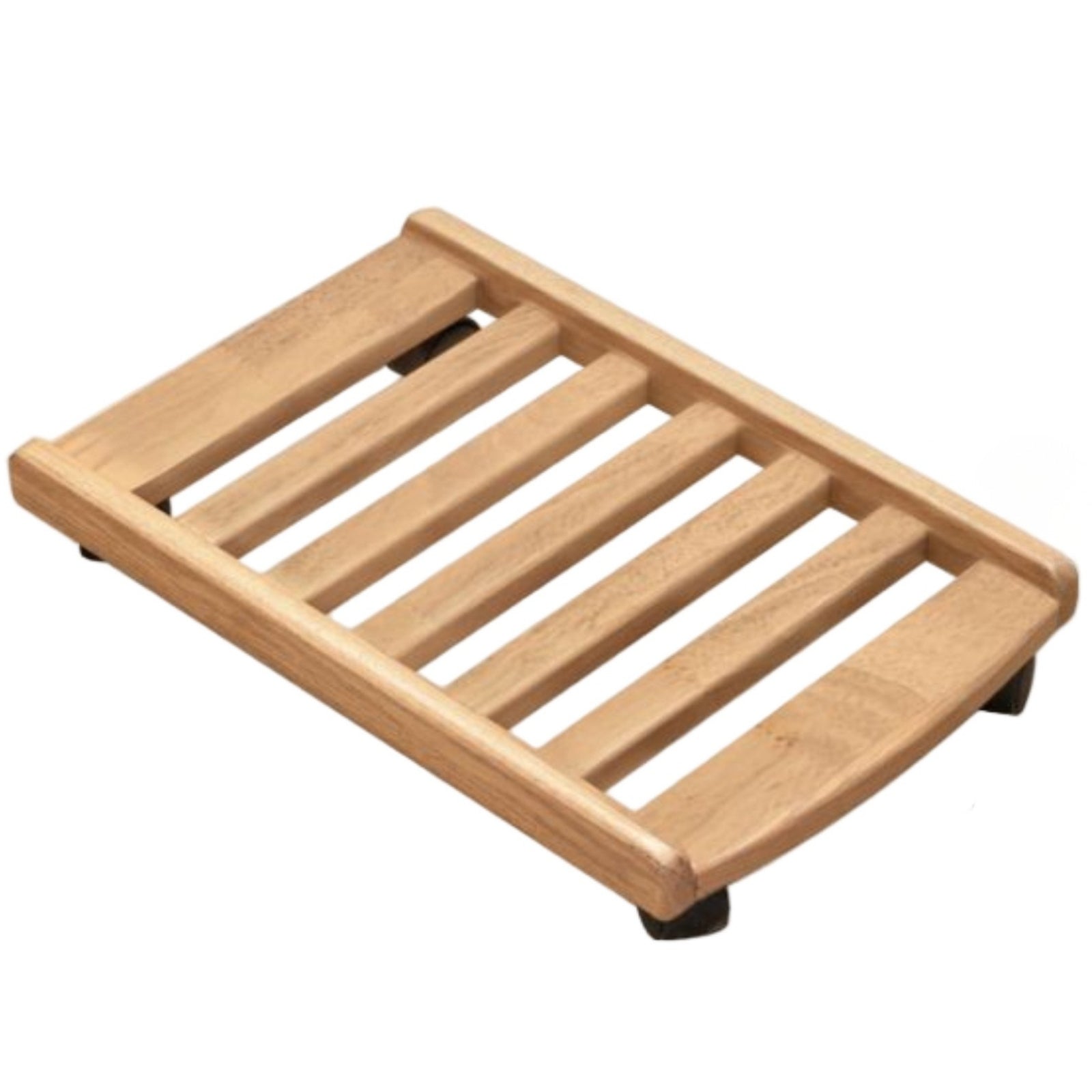 Solid RubberWood, Oak Solid Wood Mobile Computer Host Base Tray