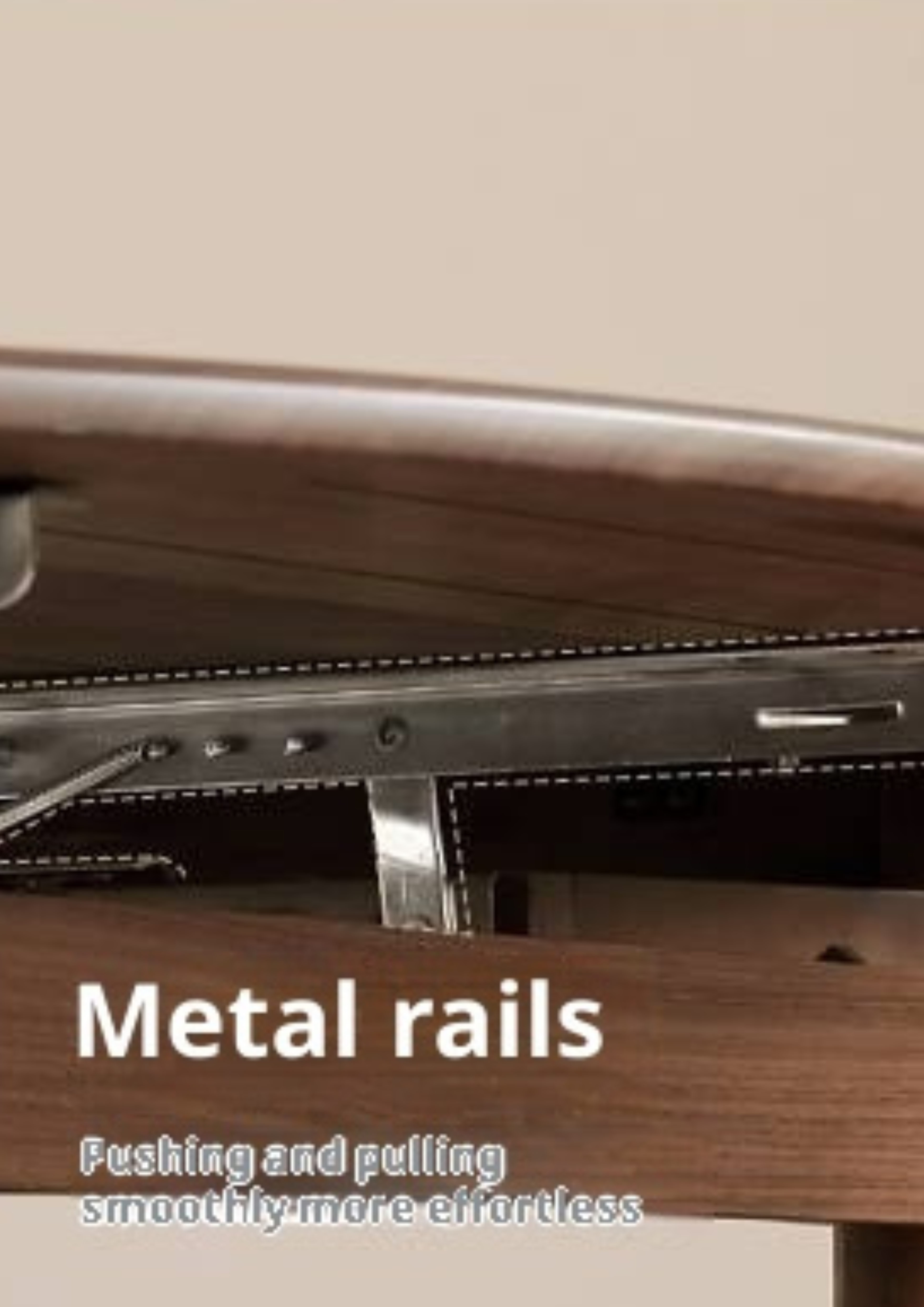 Black Walnut Solid Wood Retractable Round Dining Table