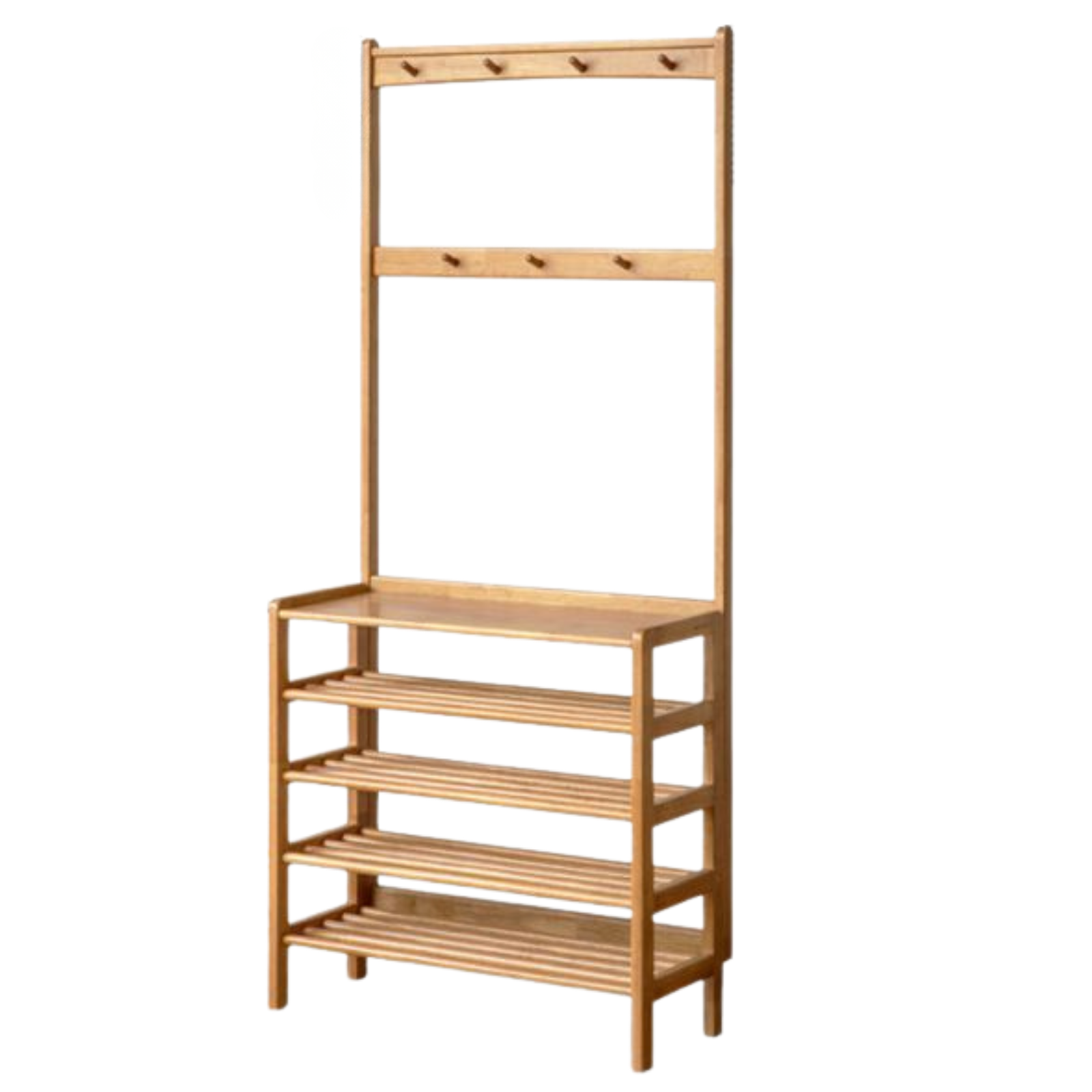 Solid Rubberwood Modern Minimalist Multi Layer Shoe Rack