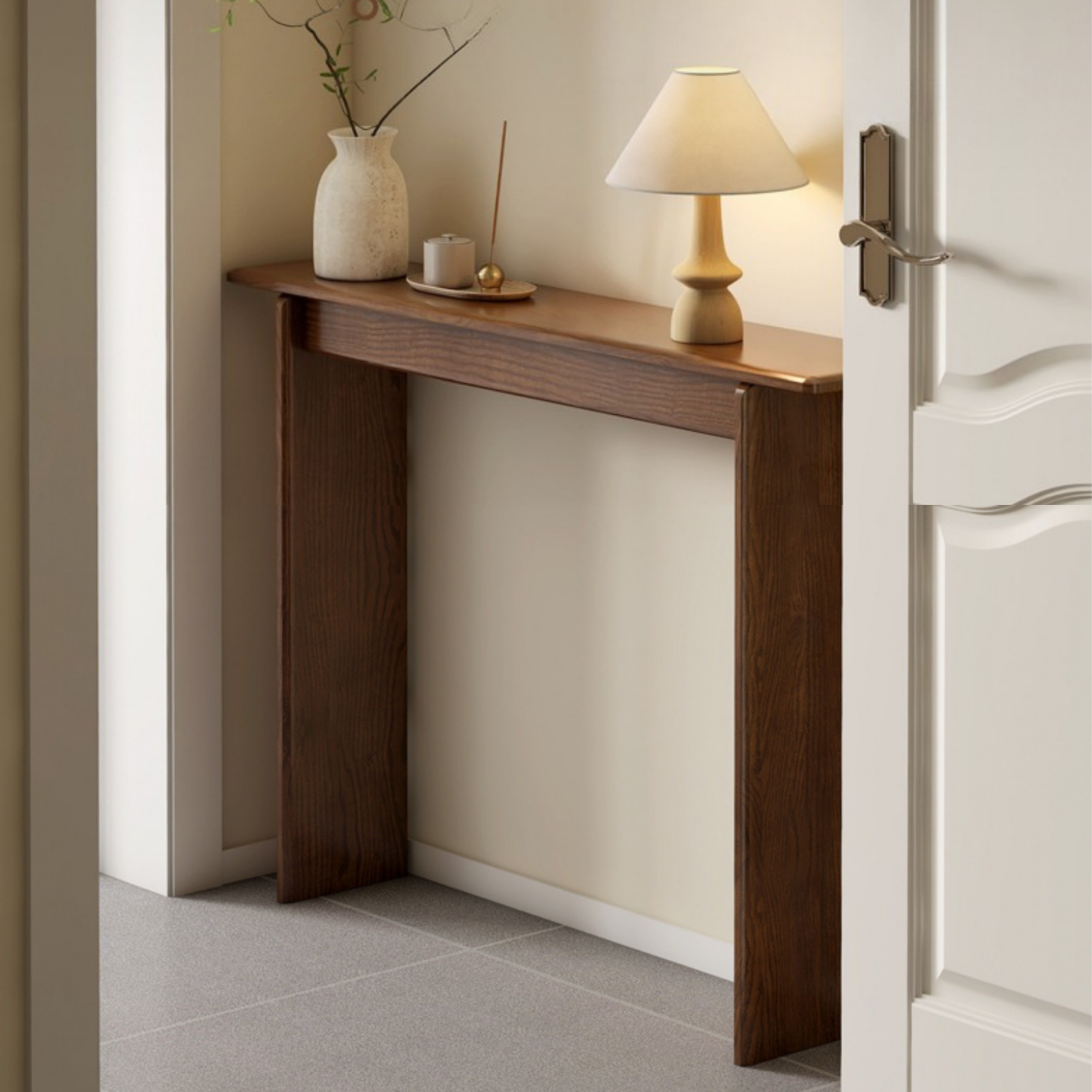 Oak Solid Wood Extra Narrow Entrance Table