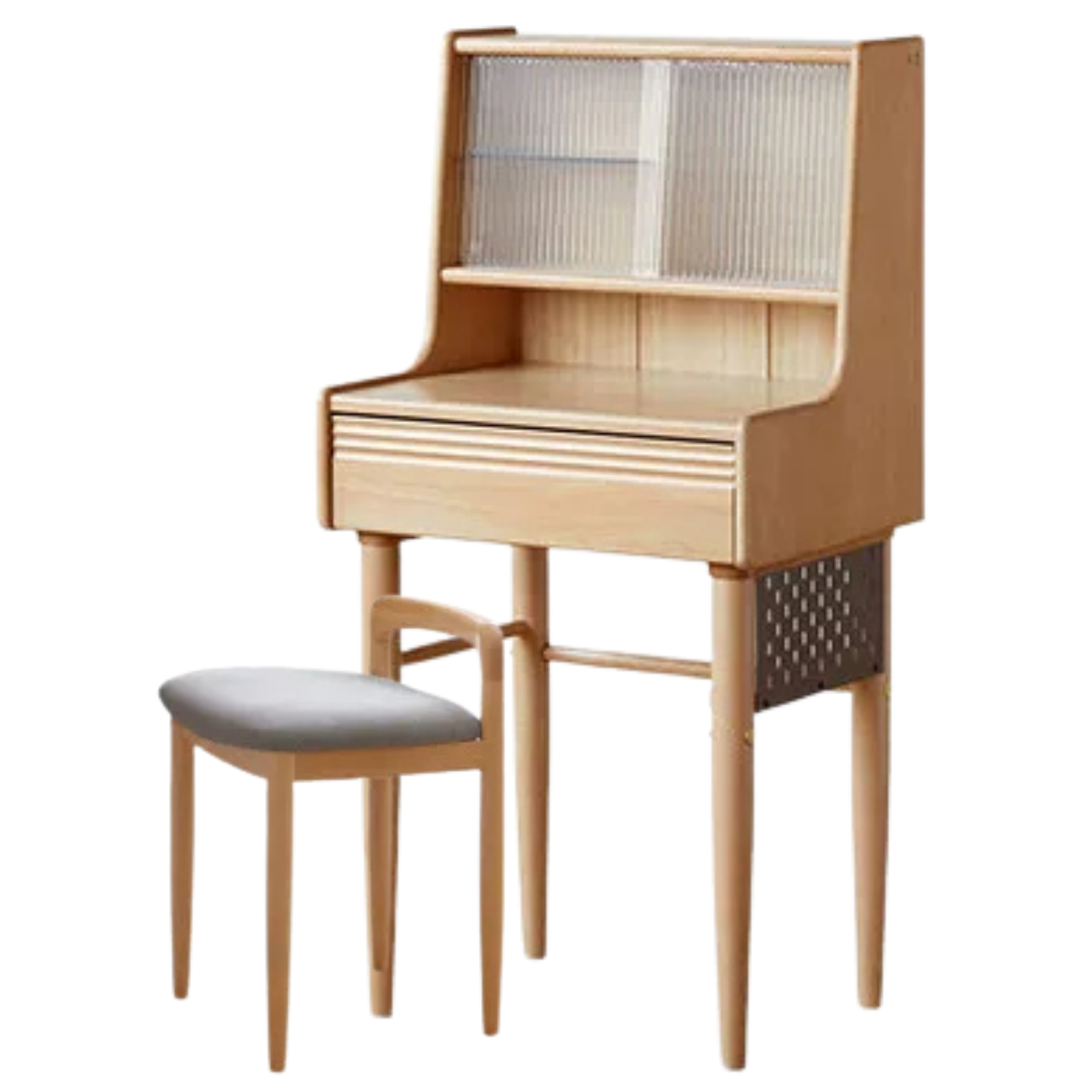 Beech Solid Wood Multifunctional Vanity Table Makeup