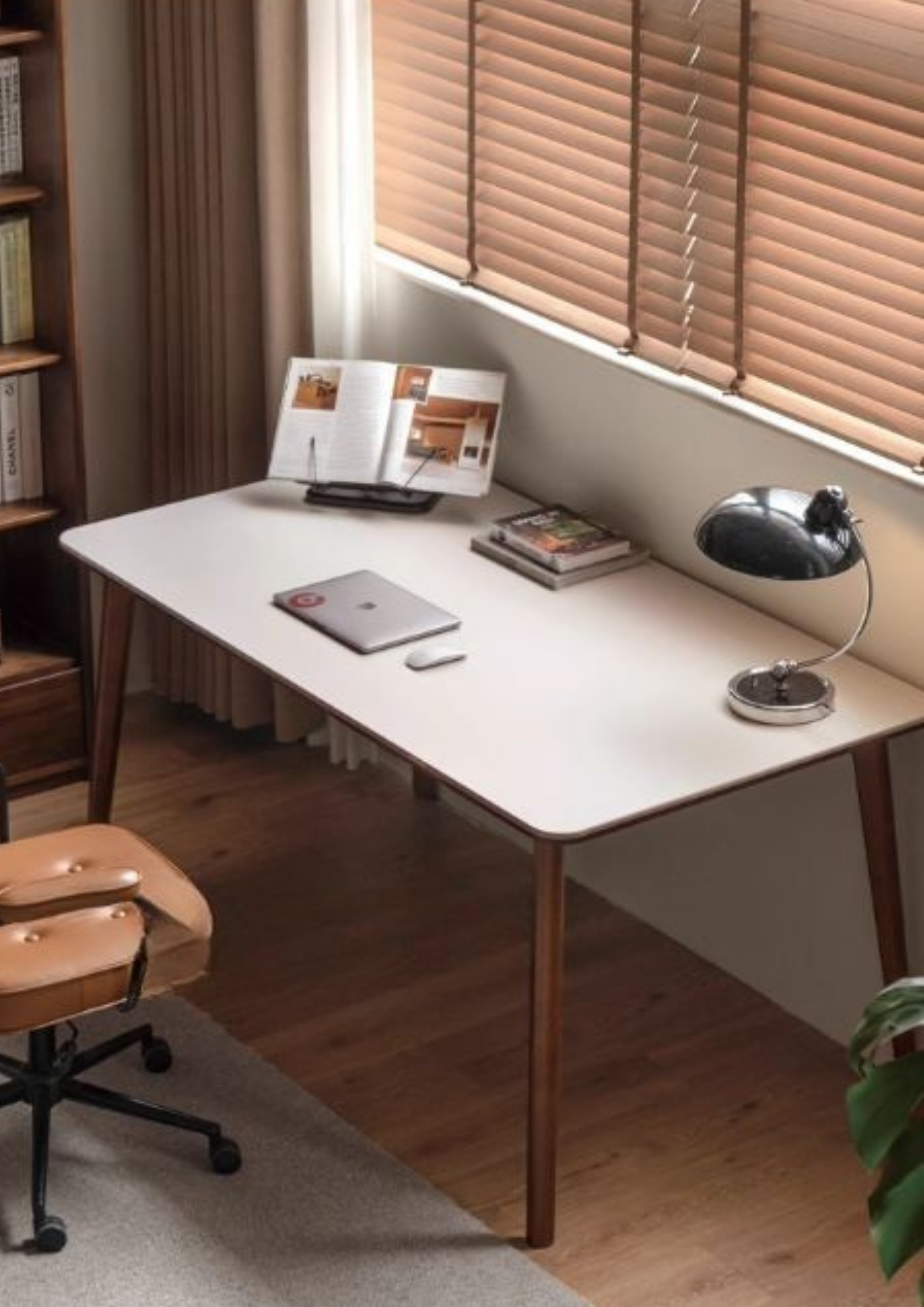 Beech Solid Wood Rock Board Dining Table