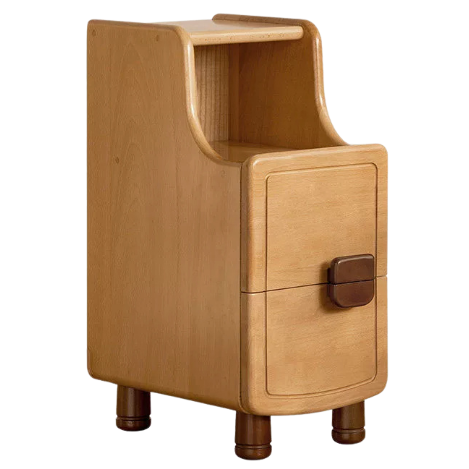 Beech Solid Wood Modern Kids Nightstand.