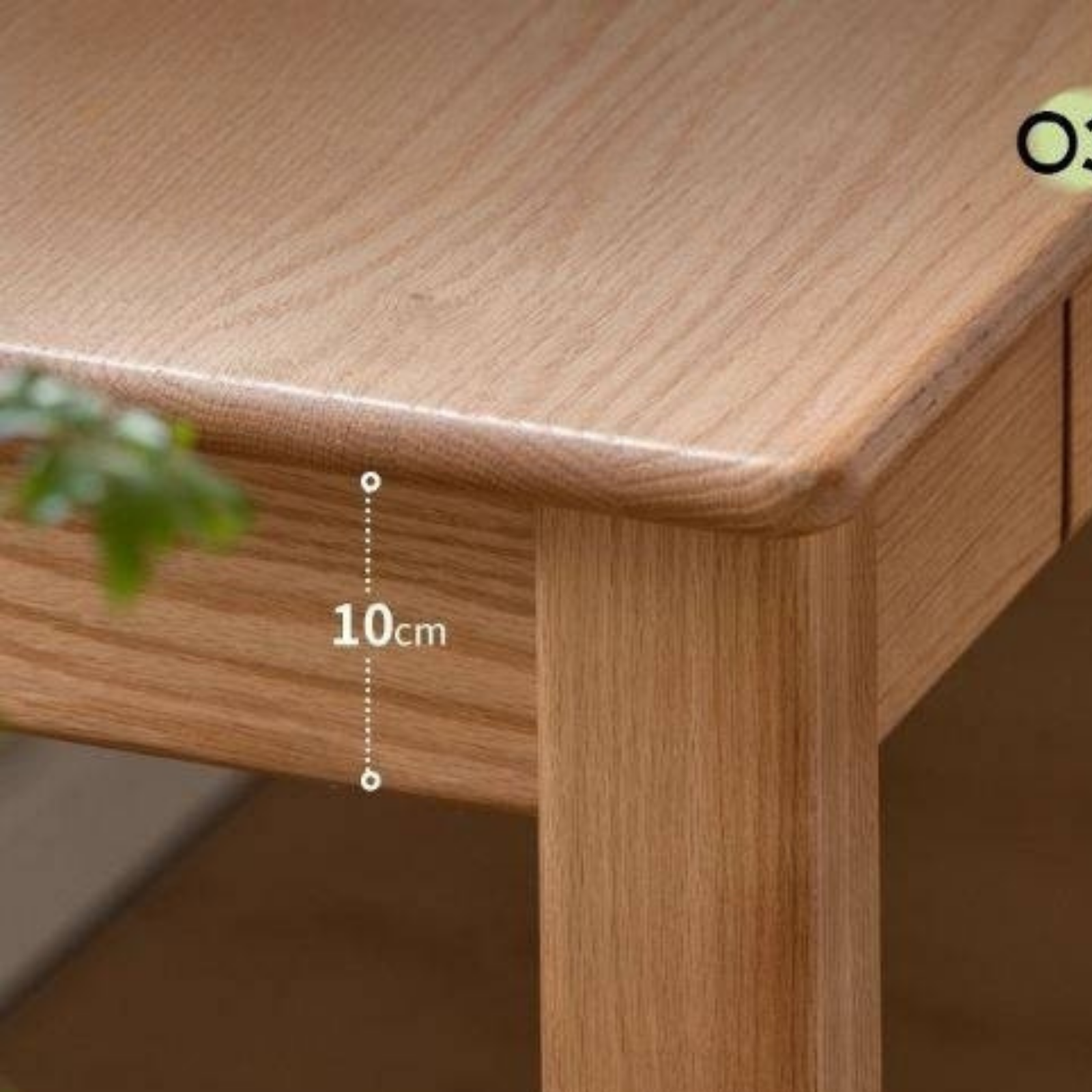 Oak, Ash Solid Wood USB Office Desk