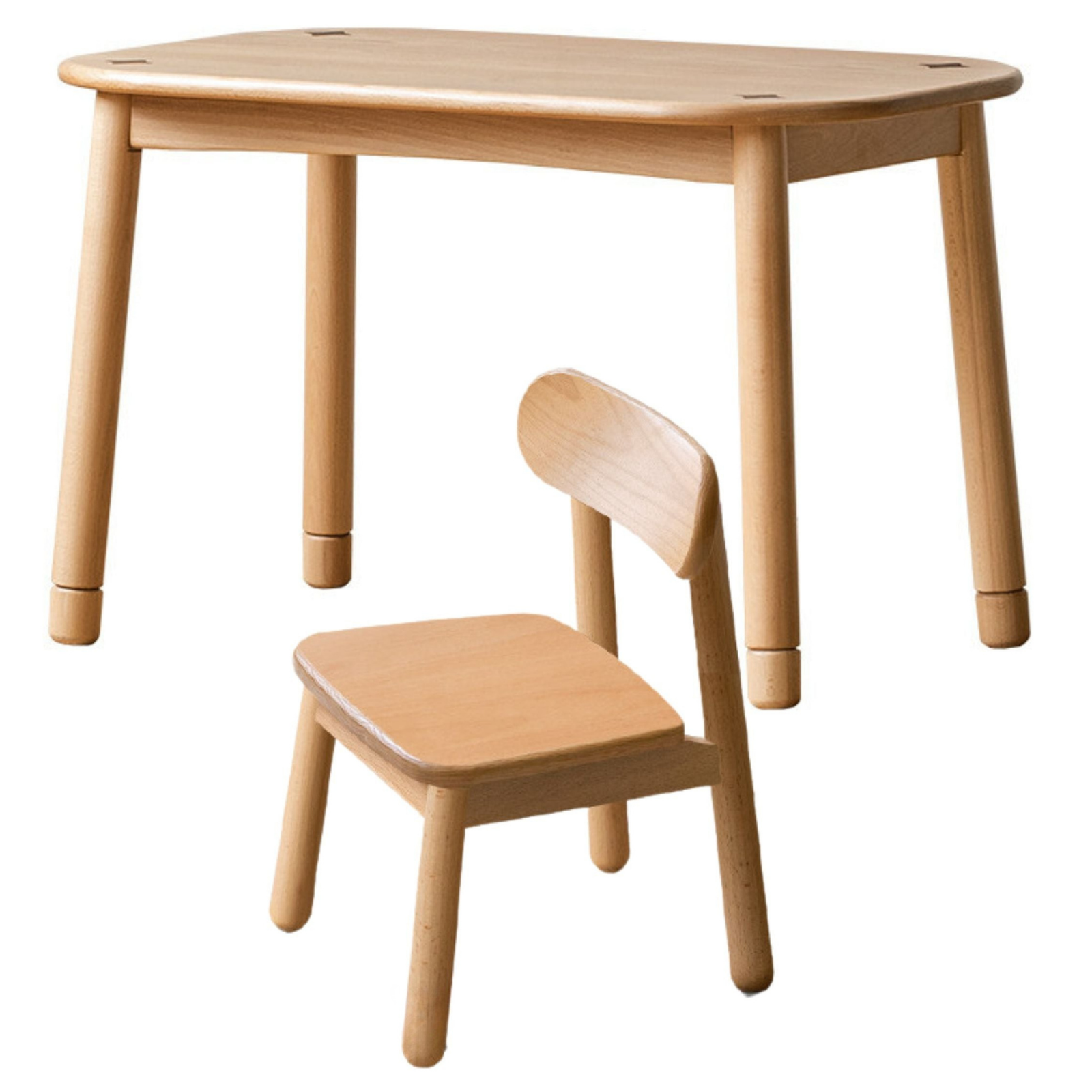 Beech Solid Wood, Solid RubberWood Montessori Craft Kids Table