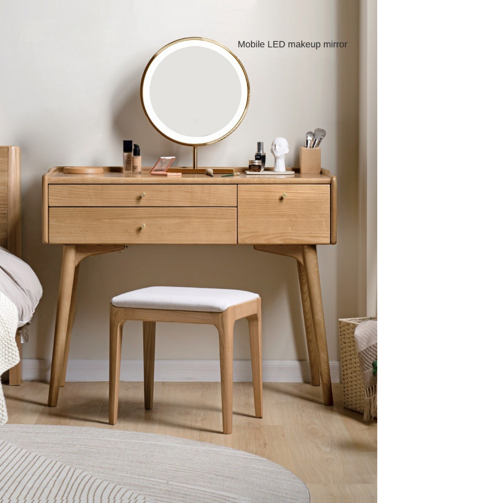 Ash Solid Wood Vanity Table