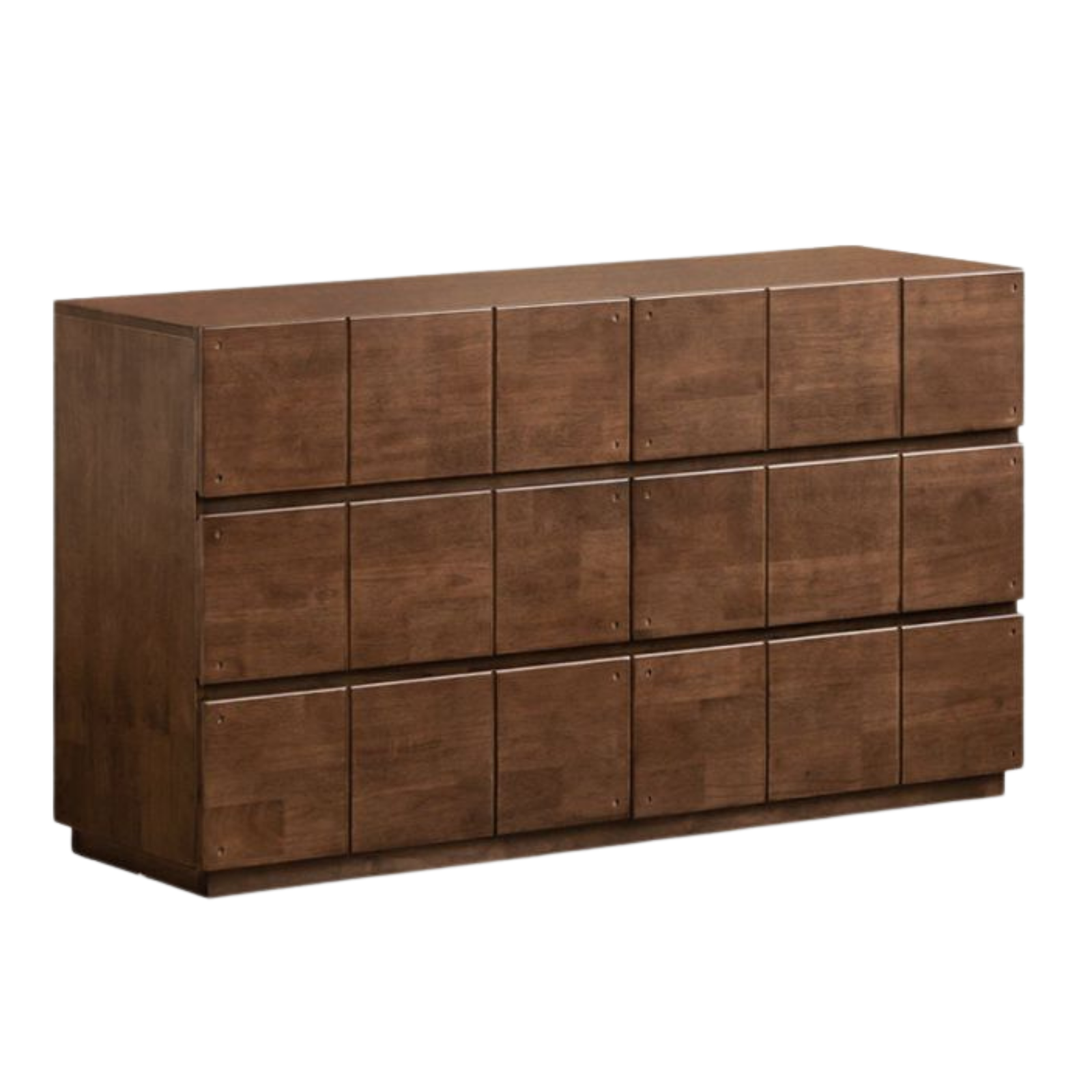 Solid RubberWood Grid Panel Dresser