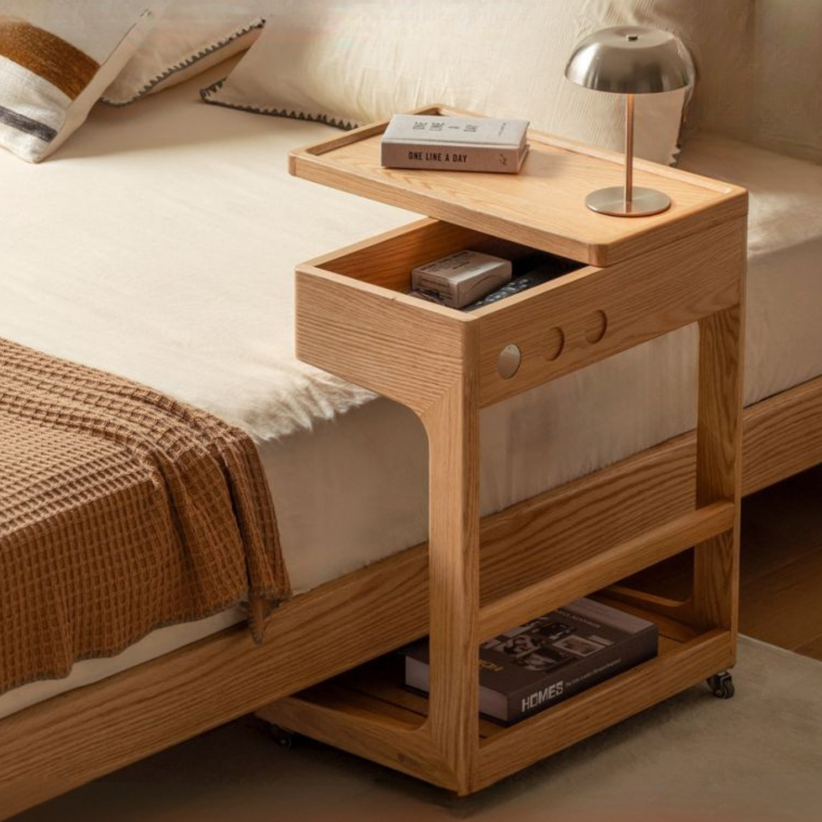 Oak Solid Wood Original Wood Style Side Table