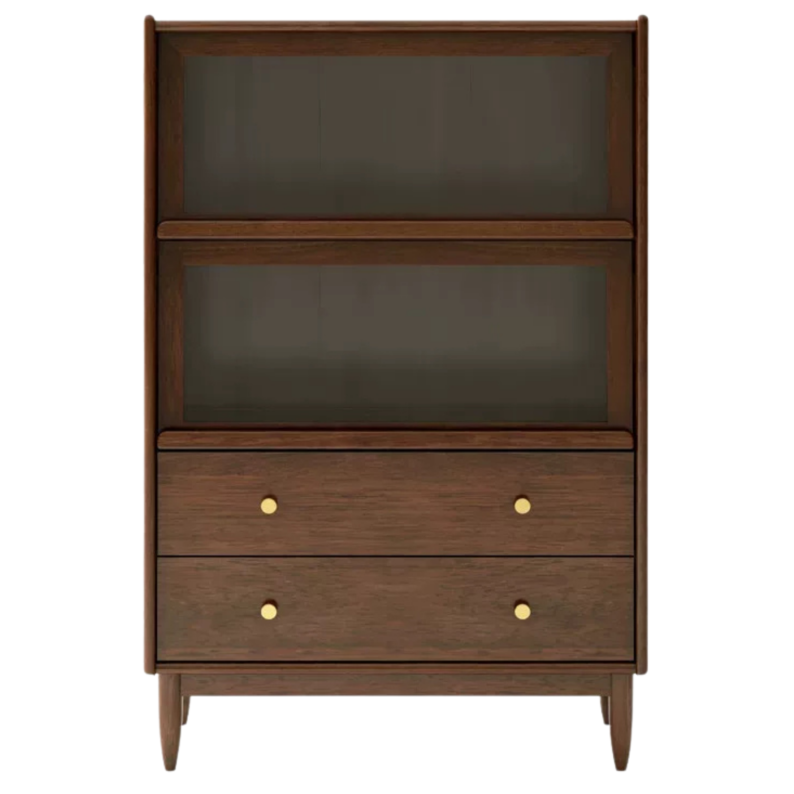 Sandalwood Solid Wood Side Cabinet with Storage and Light