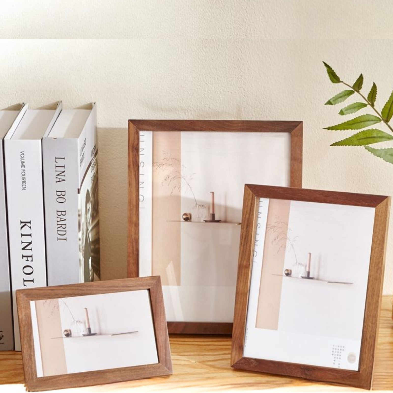 Beech, Black Walnut Solid Wood Nordic Freeze Frame Photo