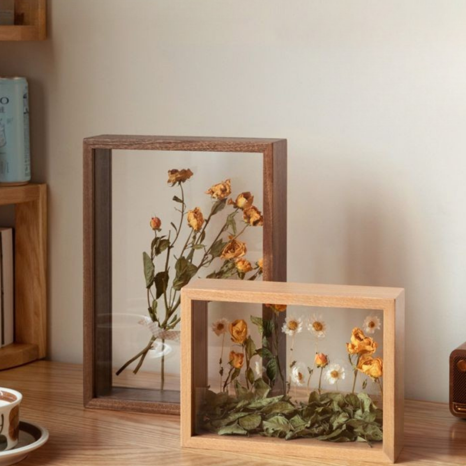 Beech, Sapele Solid Wood Nordic Hollow Photo Frame