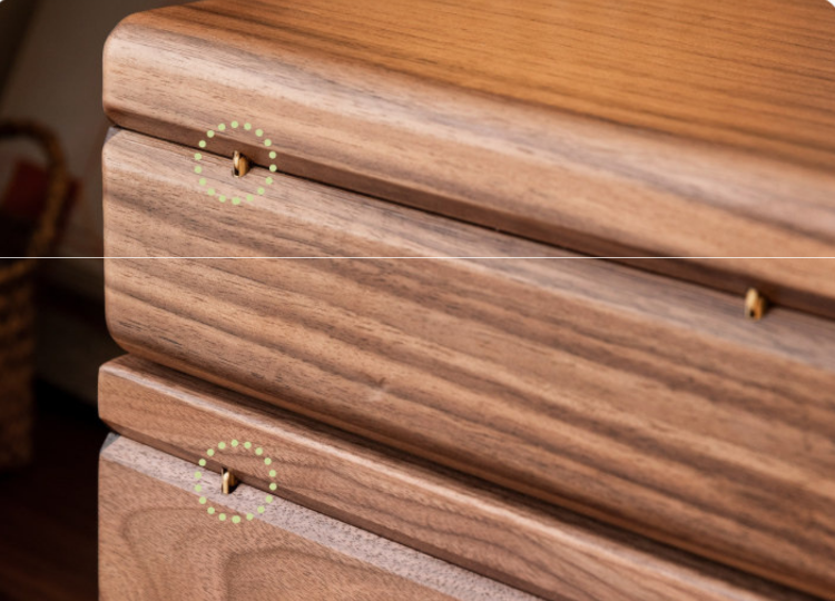 Black Walnut Solid Wood Jewelry Box with Large Capacity for Earrings and Necklaces