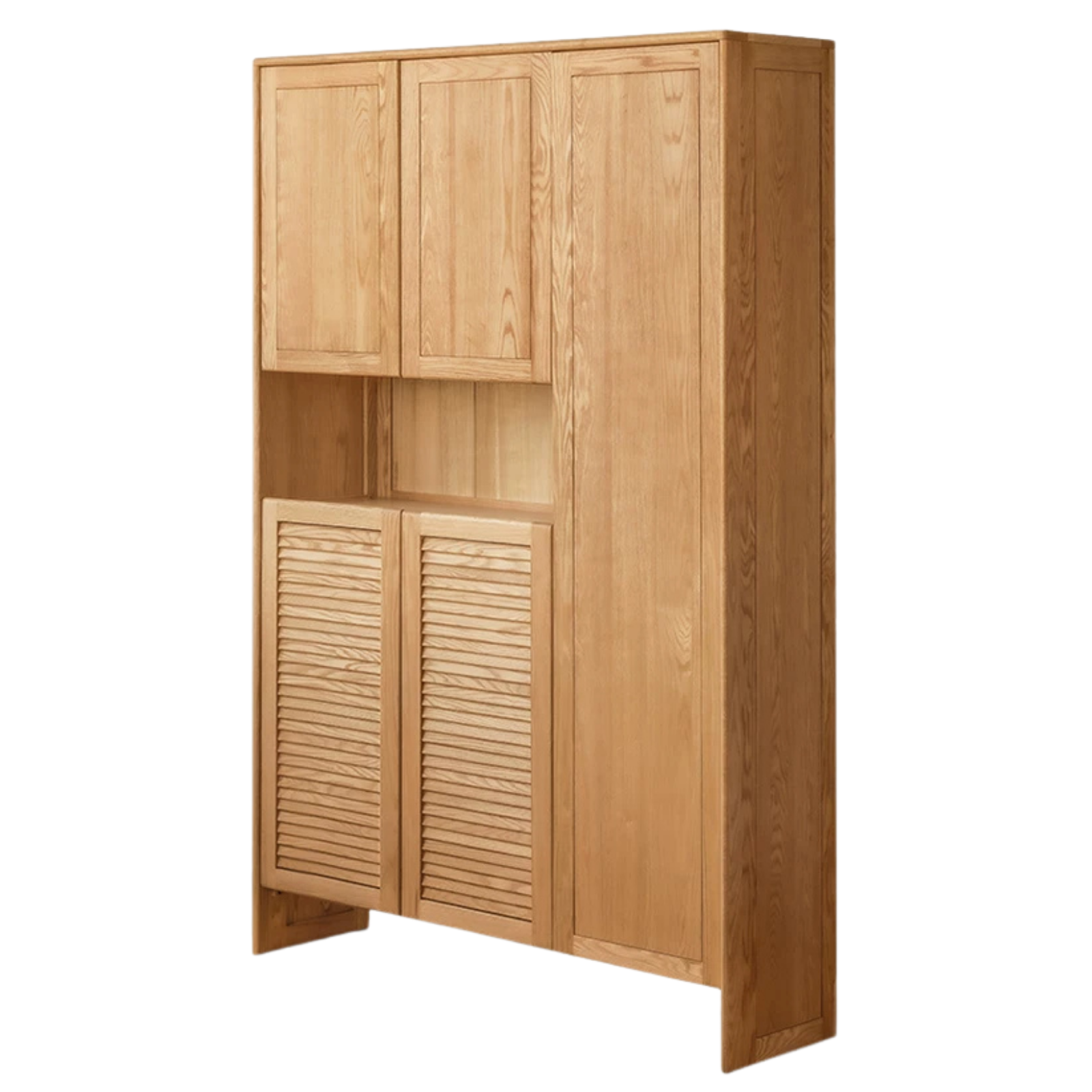 Oak, Ash Solid Wood Storage Locker Shoe Entrance Cabinet