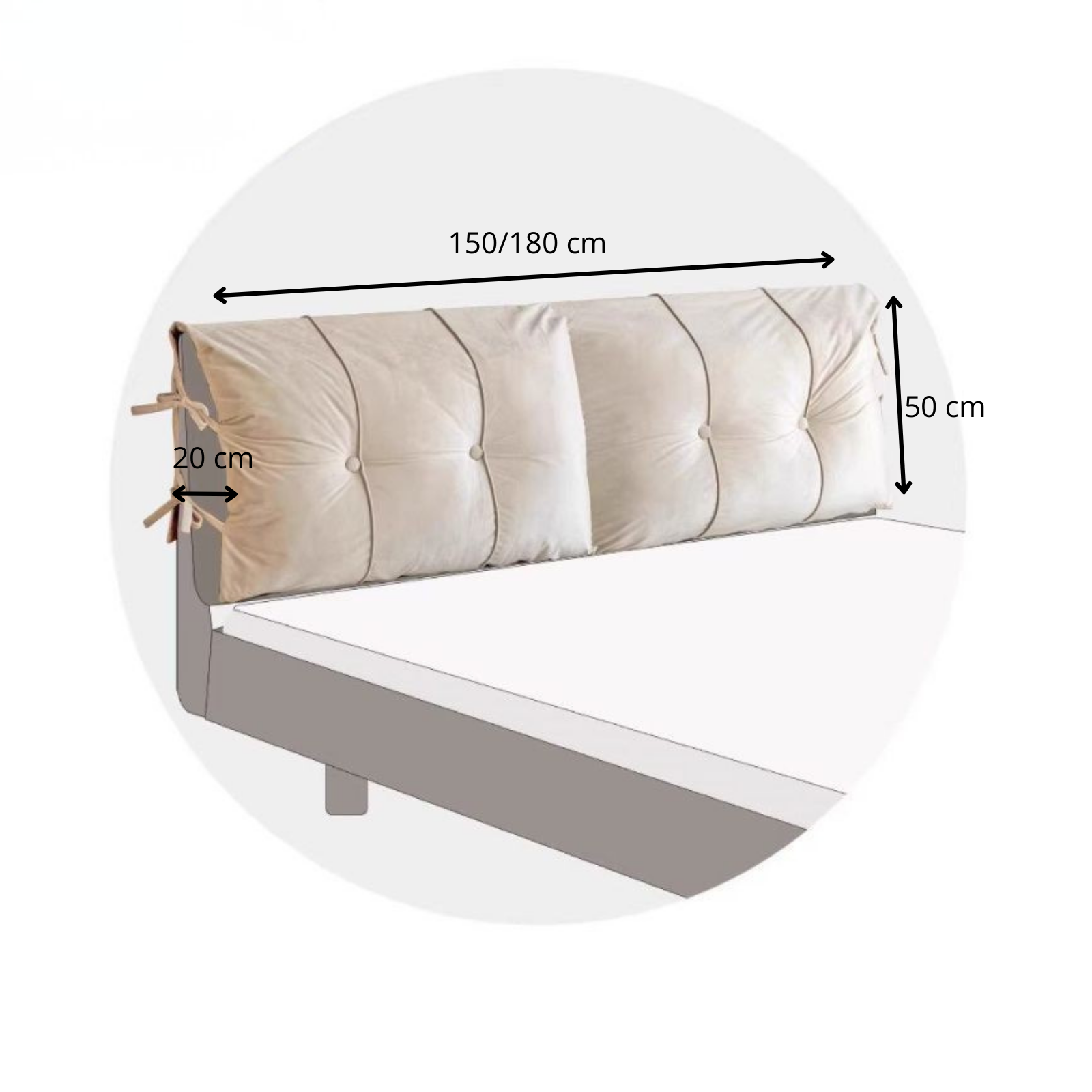 Modern Minimalist Headboard Pillow with Large Backrest