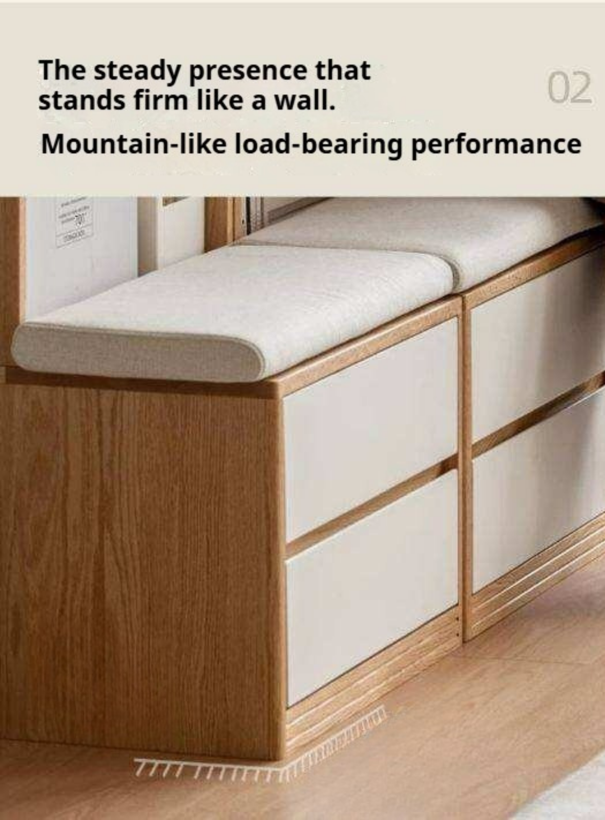Oak Solid Wood Cream Style Bookcase