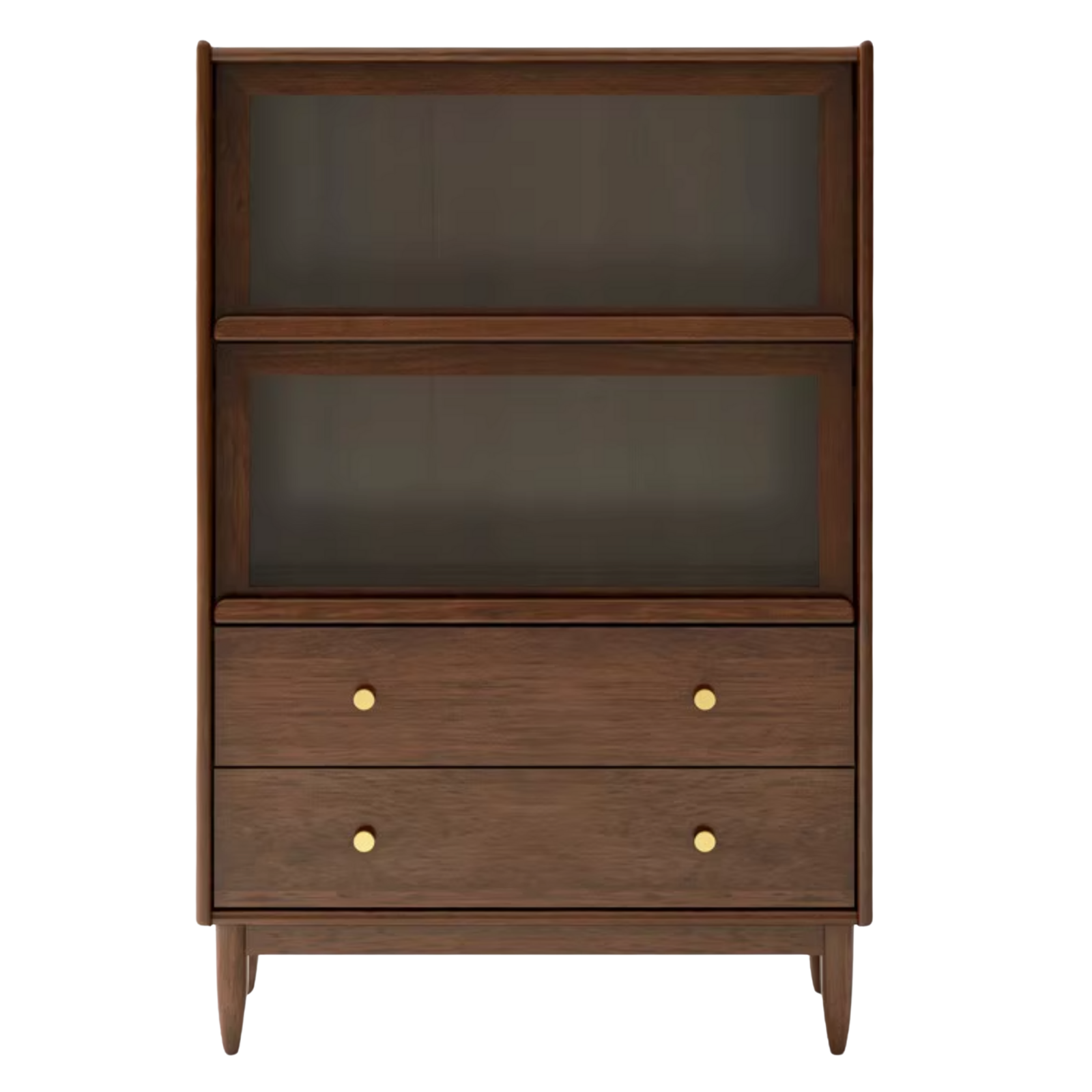 Sandalwood, Black Walnut, Oak Solid Wood Side Cabinet Flip Door LED Lights.