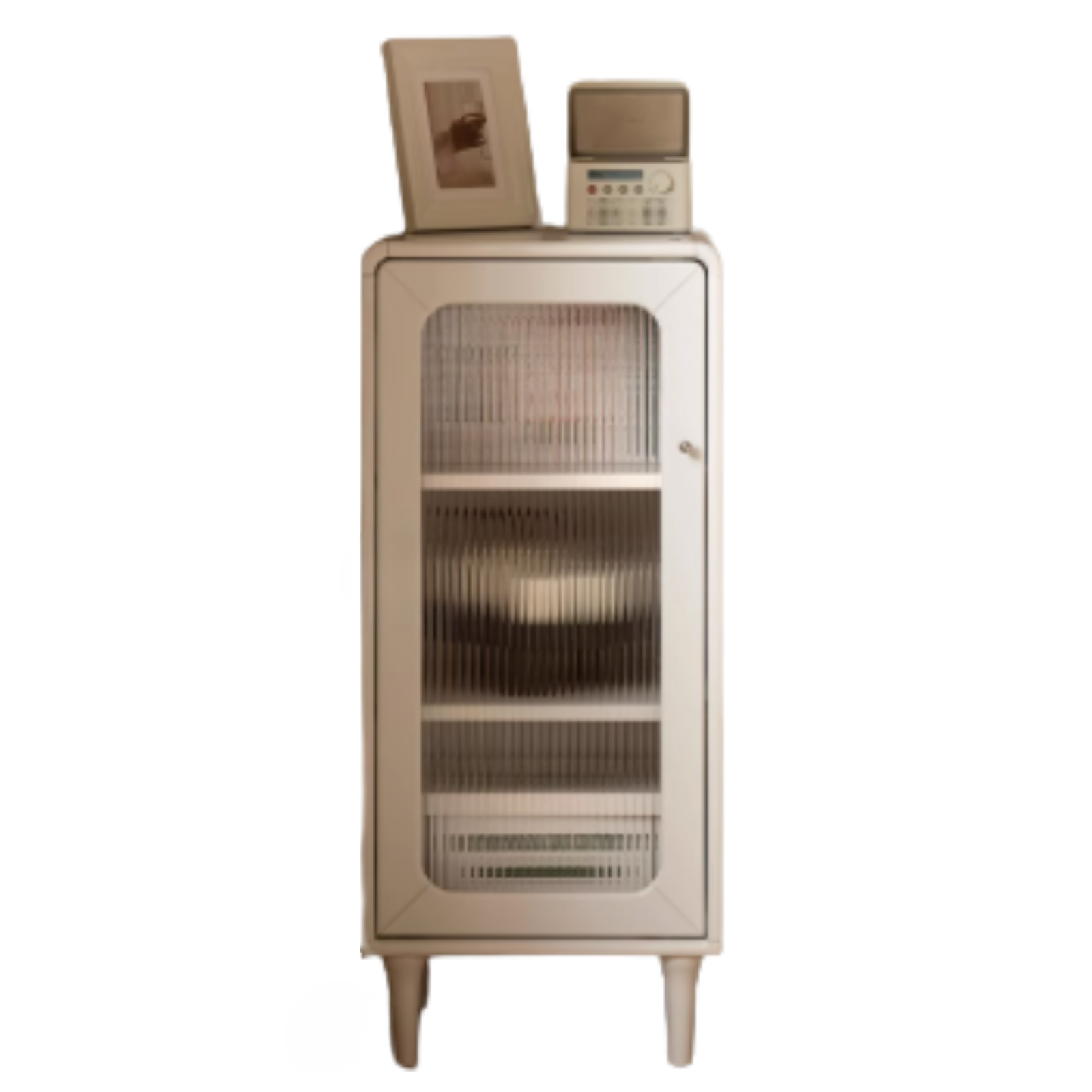 Poplar Solid Wood Side Cabinet Cream Style.