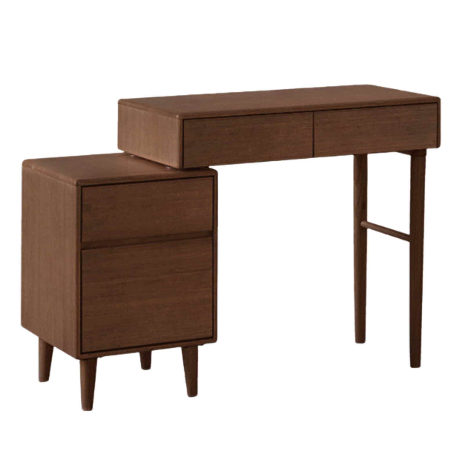 Oak Solid Wood, Solid Rubberwood, Solid Longan Hardwood Retractable Vanity Table Modern