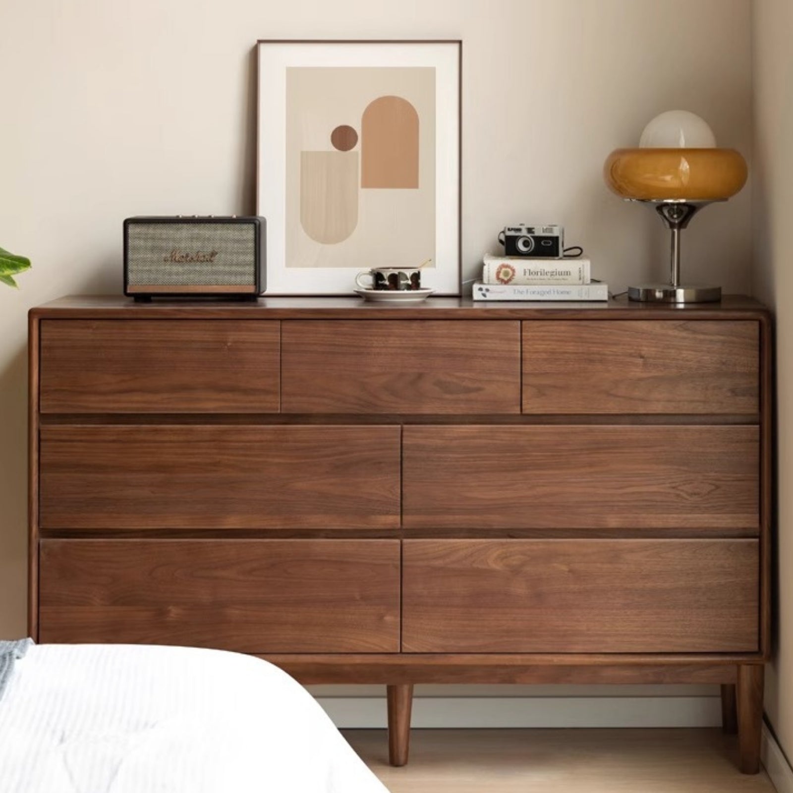 Black Walnut, Ash Solid Wood Chest of Drawers