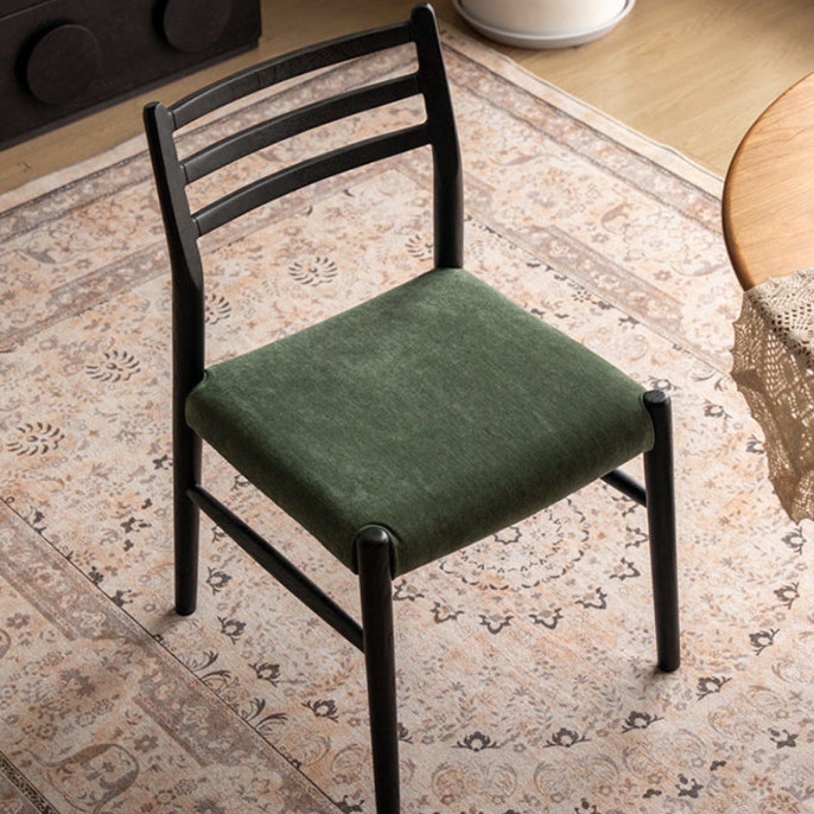 Set 4 pcs Cherry, Ash Solid Wood Artistic Retro Style Dining Chair