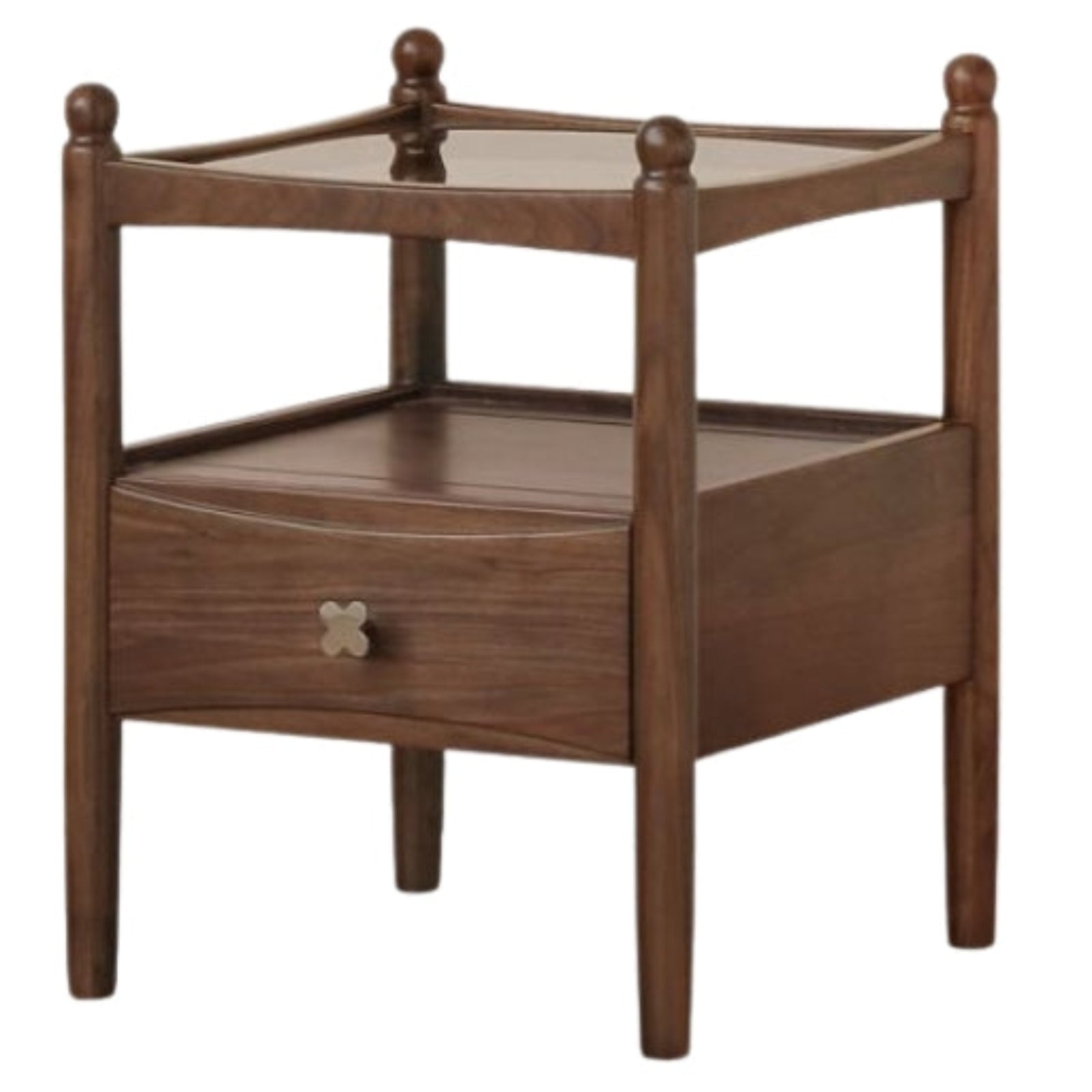 Black Walnut Solid Wood Italian Light Luxury Nightstand