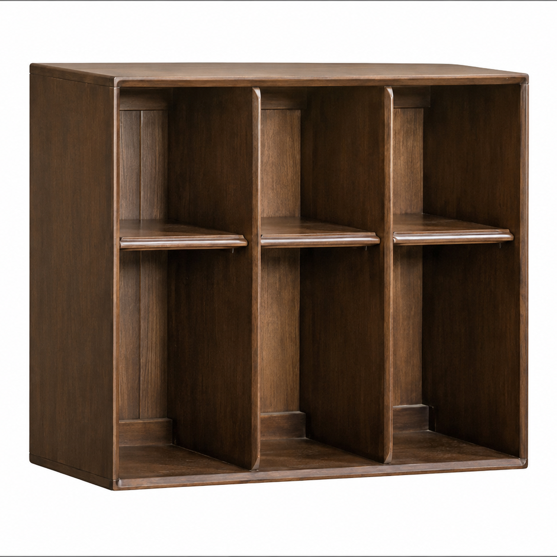 Rubberwood Solid Wood Modular Bookcase and TV Stand Combo