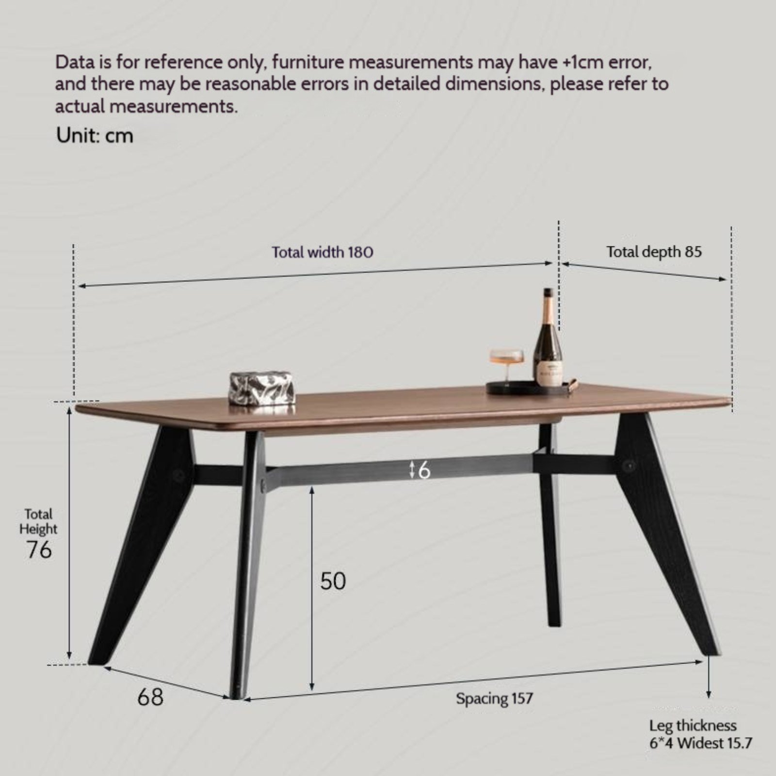 Oak Solid Wood Italian Light Luxury Dining Table