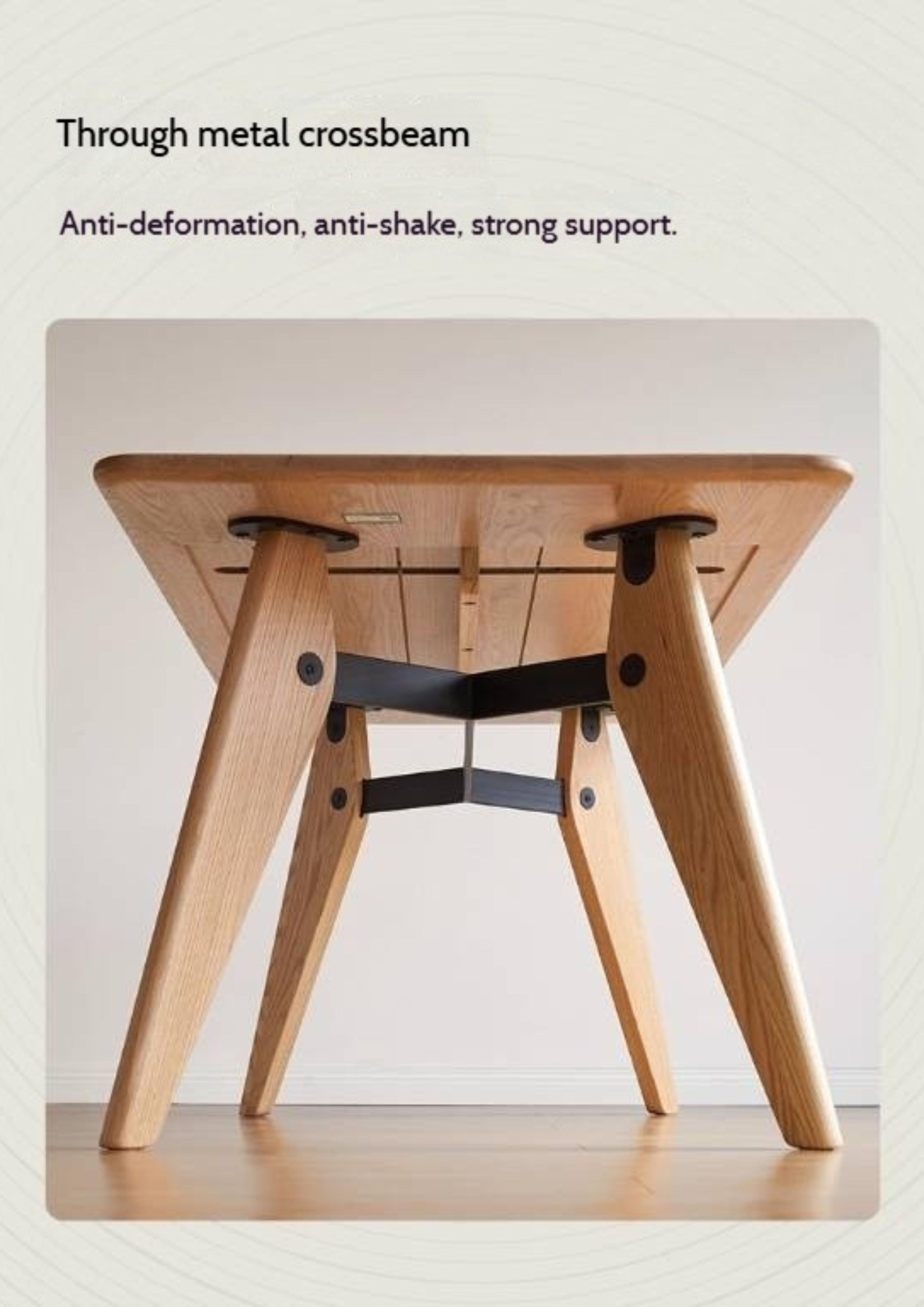 Oak Solid Wood Modern Dining Table